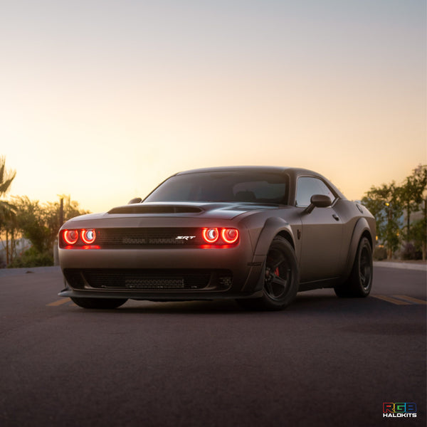 Dodge Challenger RGBW DRL Boards (2015-2023) – Custom Multicolor LED Lighting by RGB Halo Kits