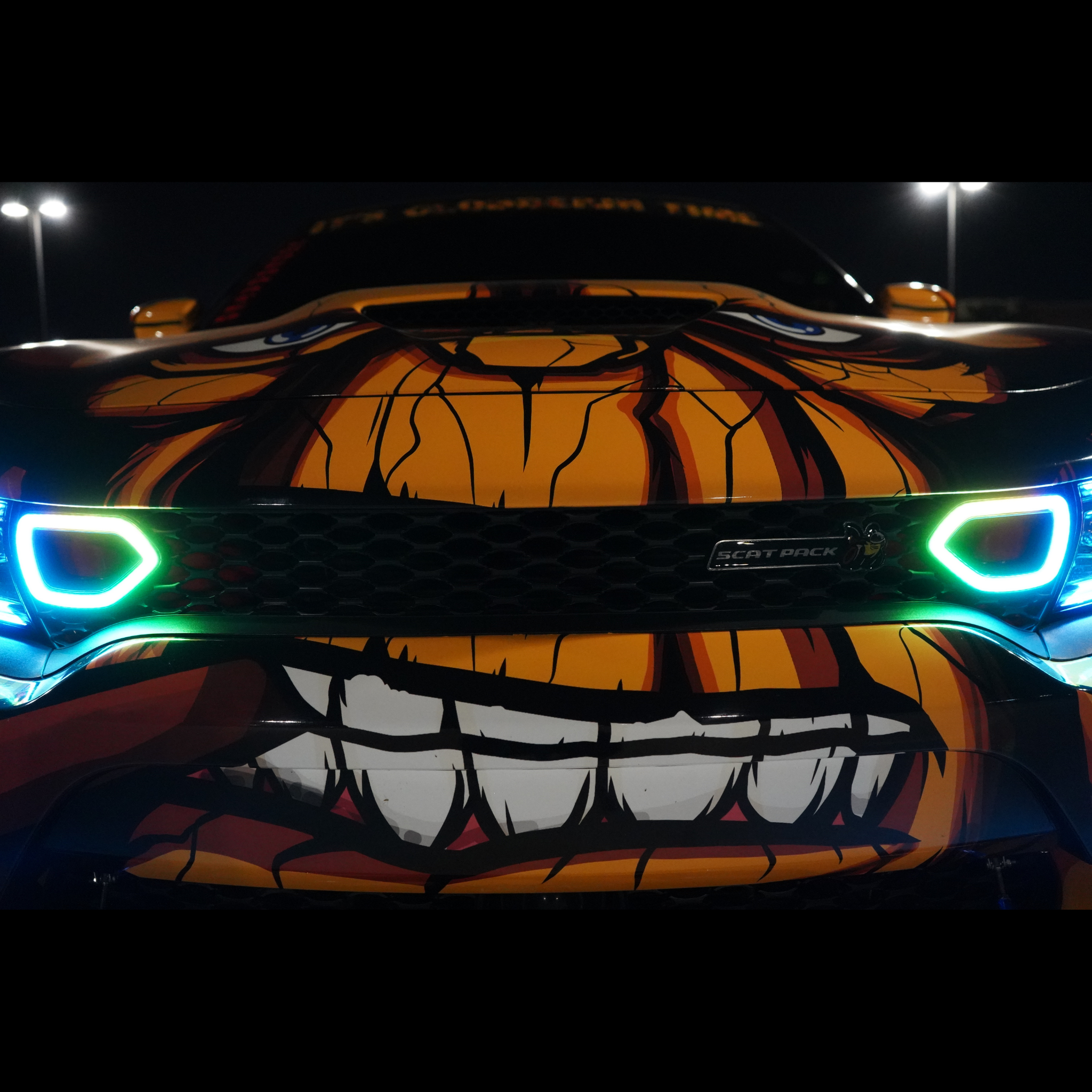 Dodge Charger Diffused Snorkel LED Accents (Multicolor Flow) 2015-2023 – Custom Multicolor LED Lighting by RGB Halo Kits