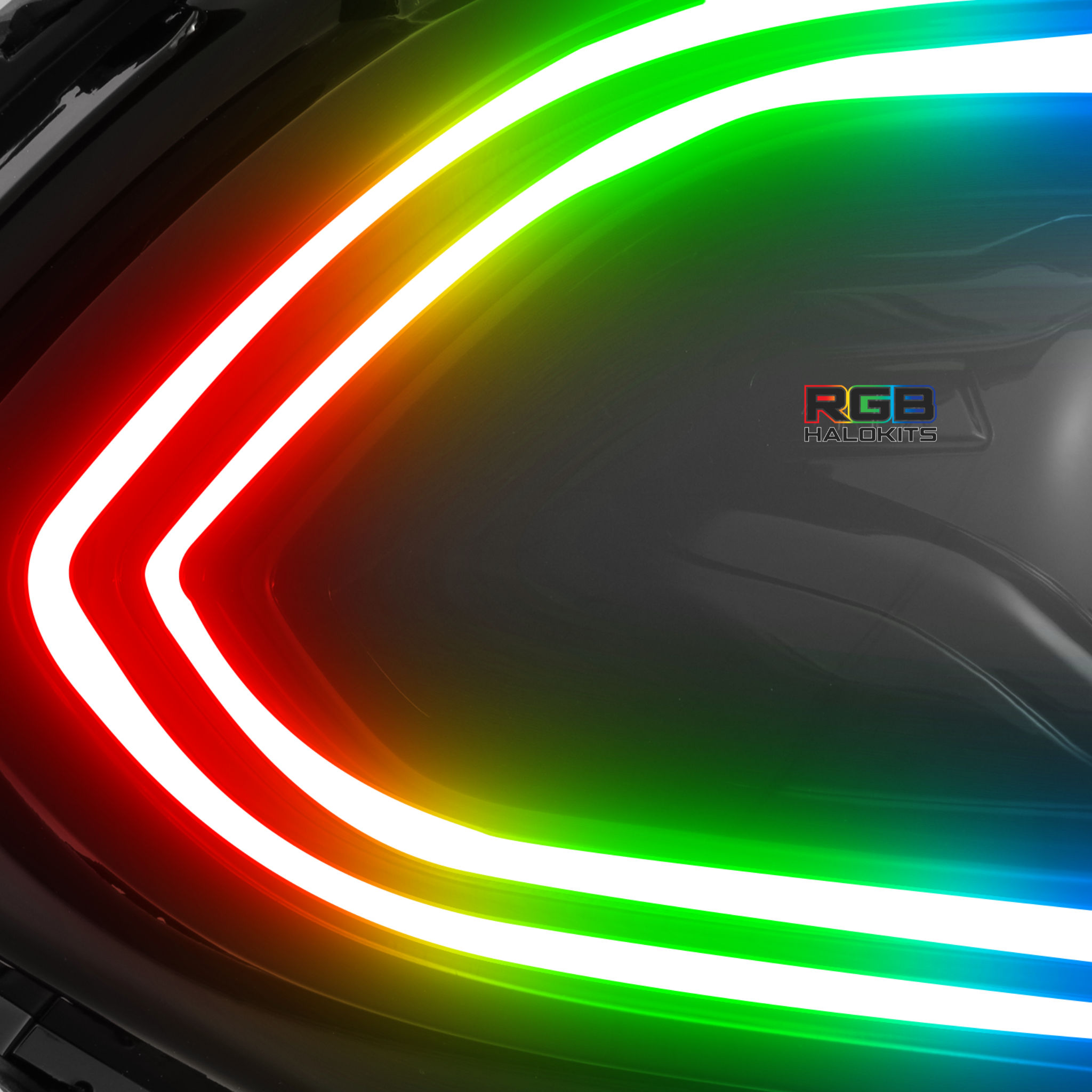 Dodge Charger: Multicolor Flow Series LUXX-Series LED Projector Headlights (2015-2023) – Custom Multicolor LED Lighting by RGB Halo Kits