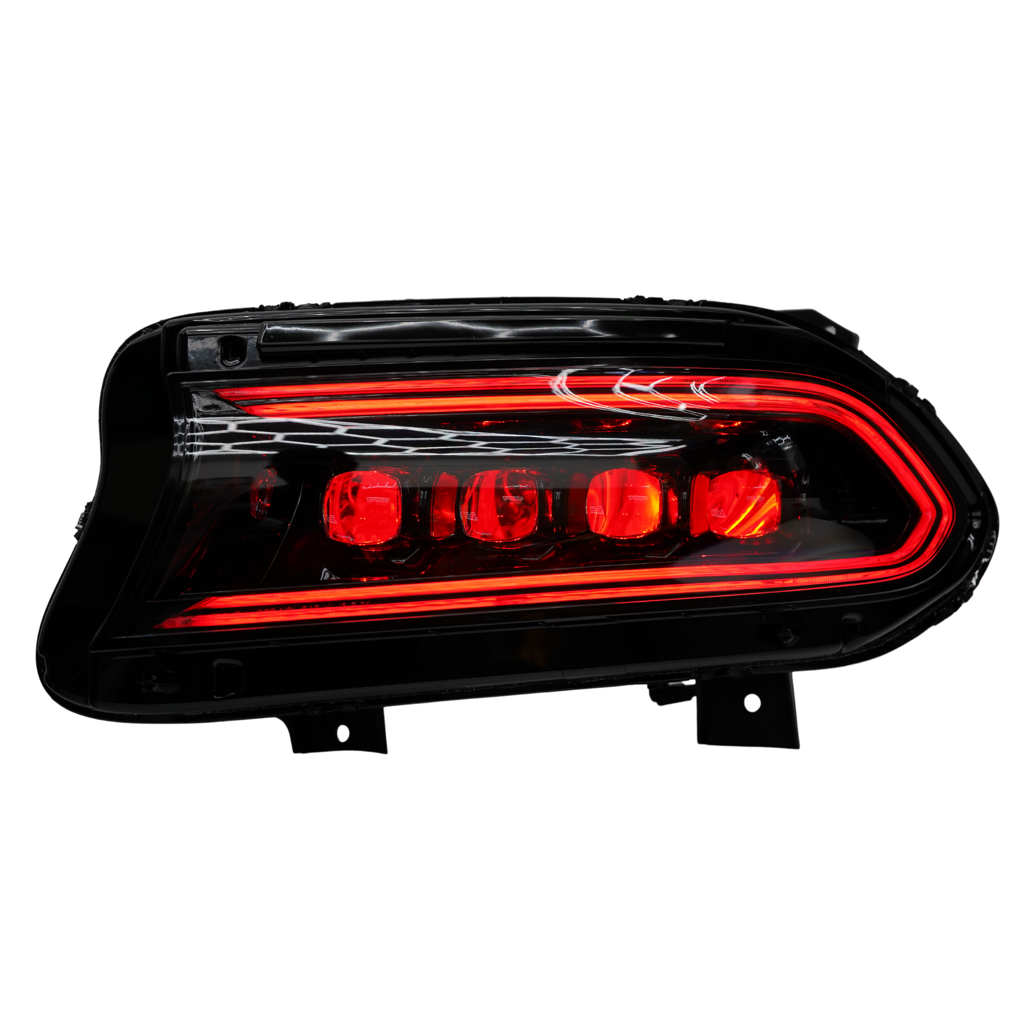 Dodge Charger: Multicolor Flow Series NOVA LED Alpha Black Headlights (2015-2023) – Custom Multicolor LED Lighting by RGB Halo Kits