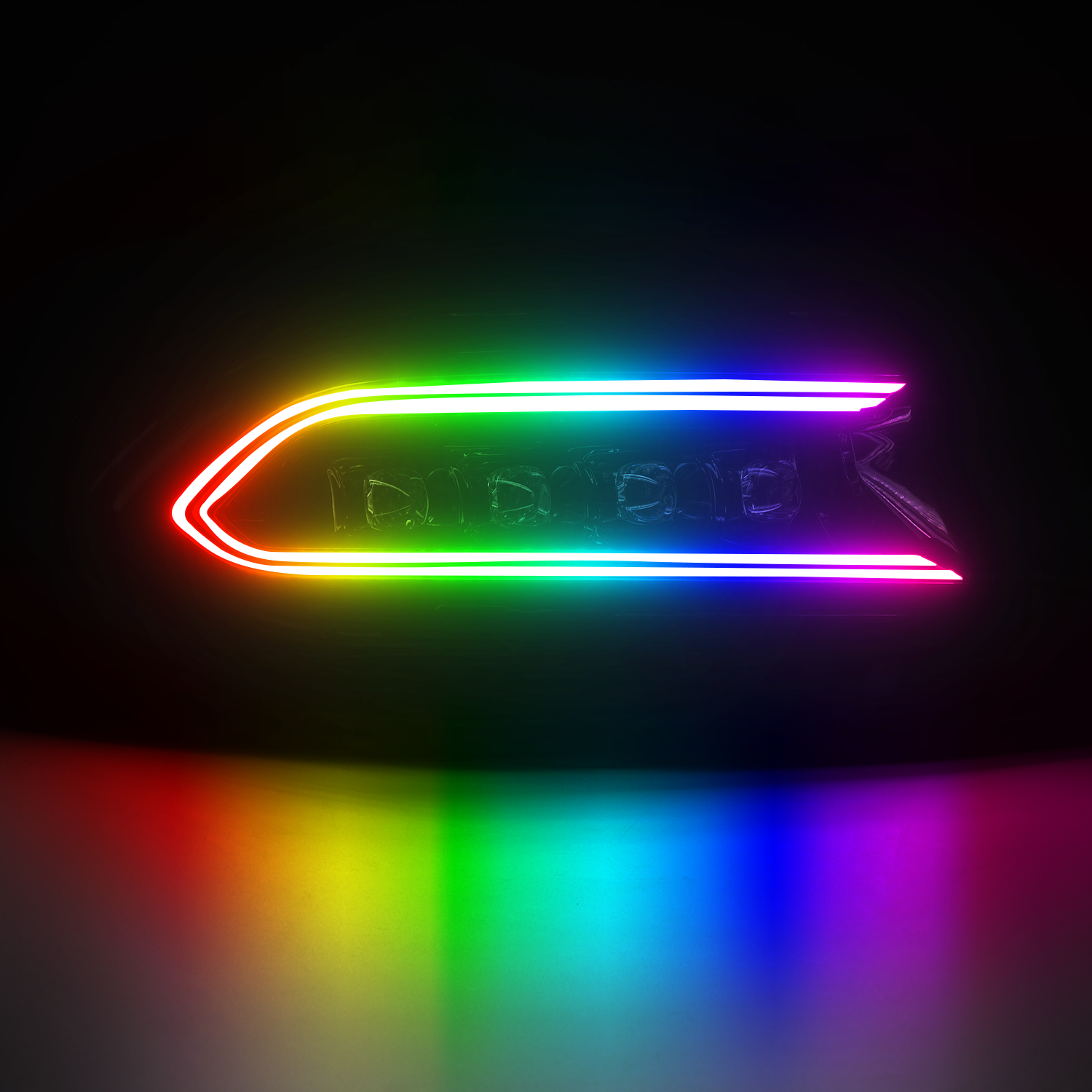 Dodge Charger: Multicolor Flow Series NOVA LED Alpha Black Headlights (2015-2023) – Custom Multicolor LED Lighting by RGB Halo Kits