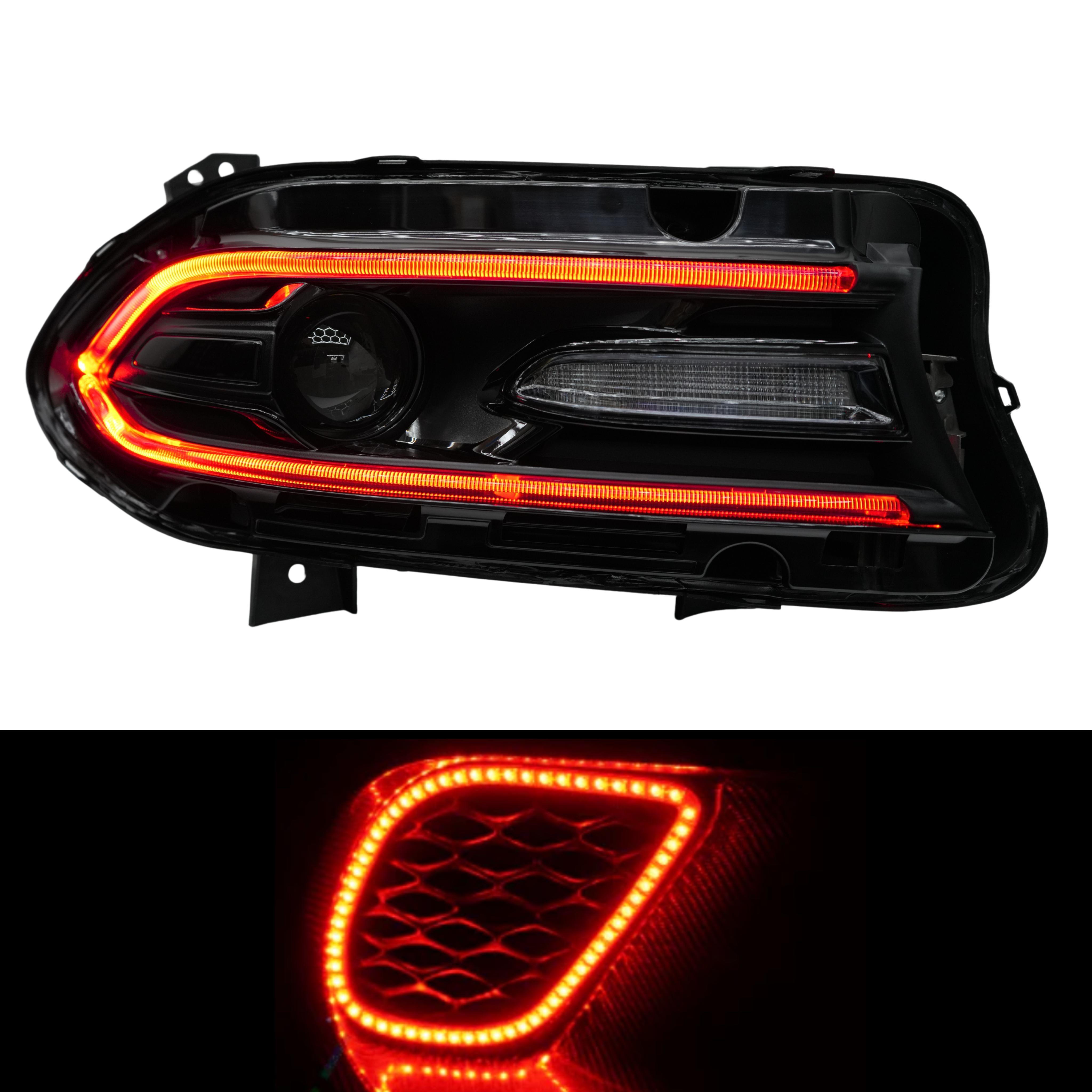 Dodge Charger RGBWA DRL Boards (2015-2023) – Custom Multicolor LED Lighting by RGB Halo Kits