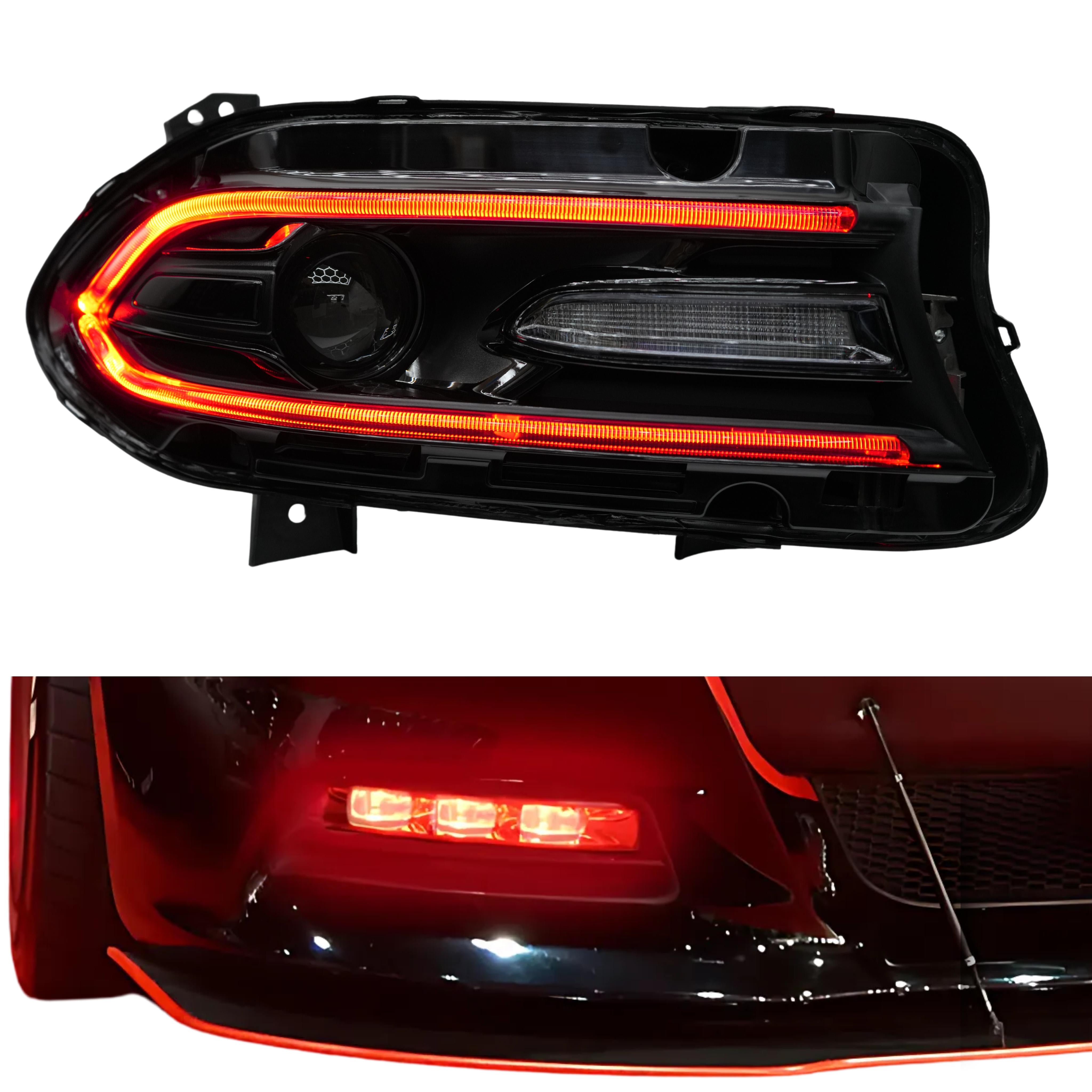 Dodge Charger RGBWA DRL Boards (2015-2023) – Custom Multicolor LED Lighting by RGB Halo Kits
