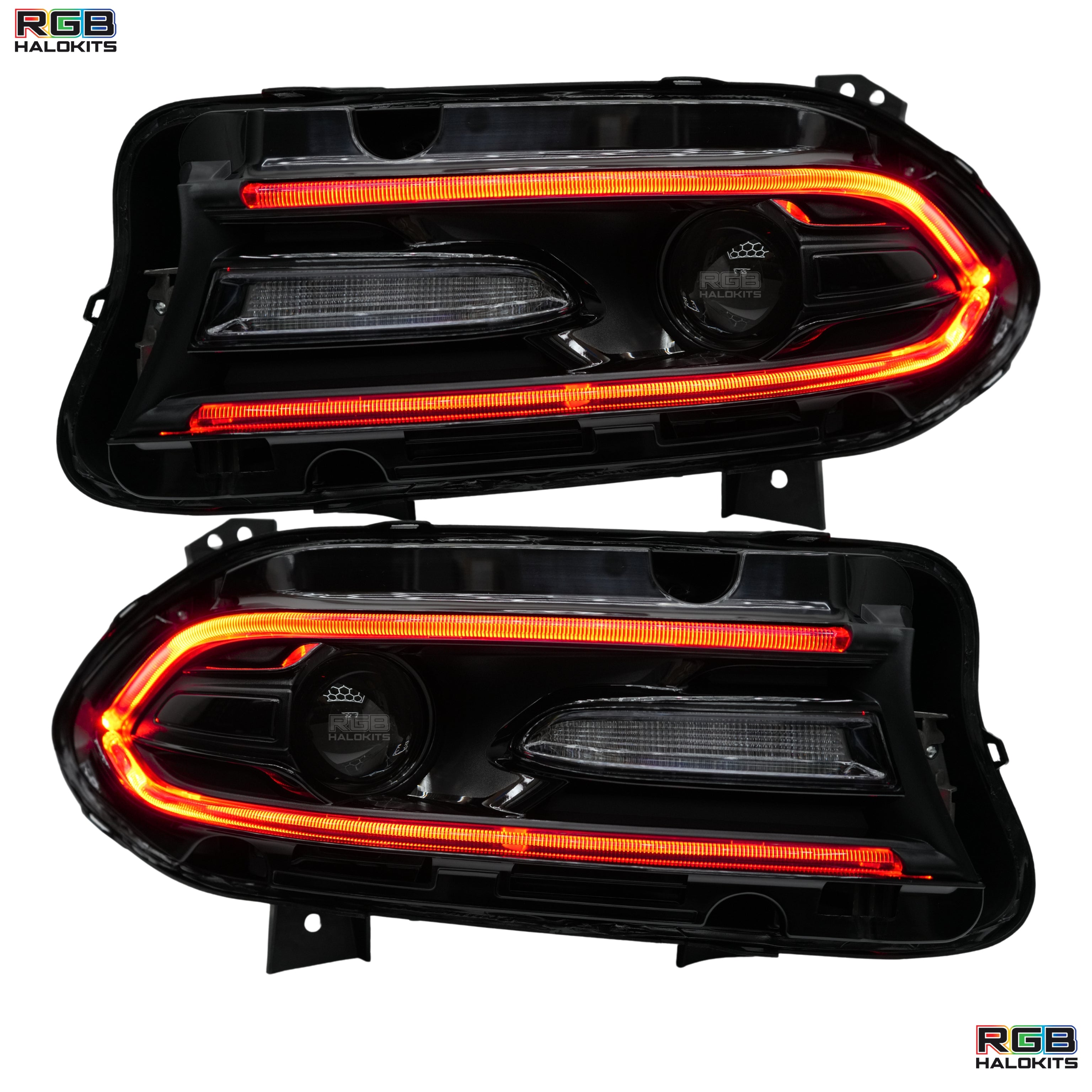 Dodge Charger RGBWA DRL Boards (2015-2023) – Custom Multicolor LED Lighting by RGB Halo Kits
