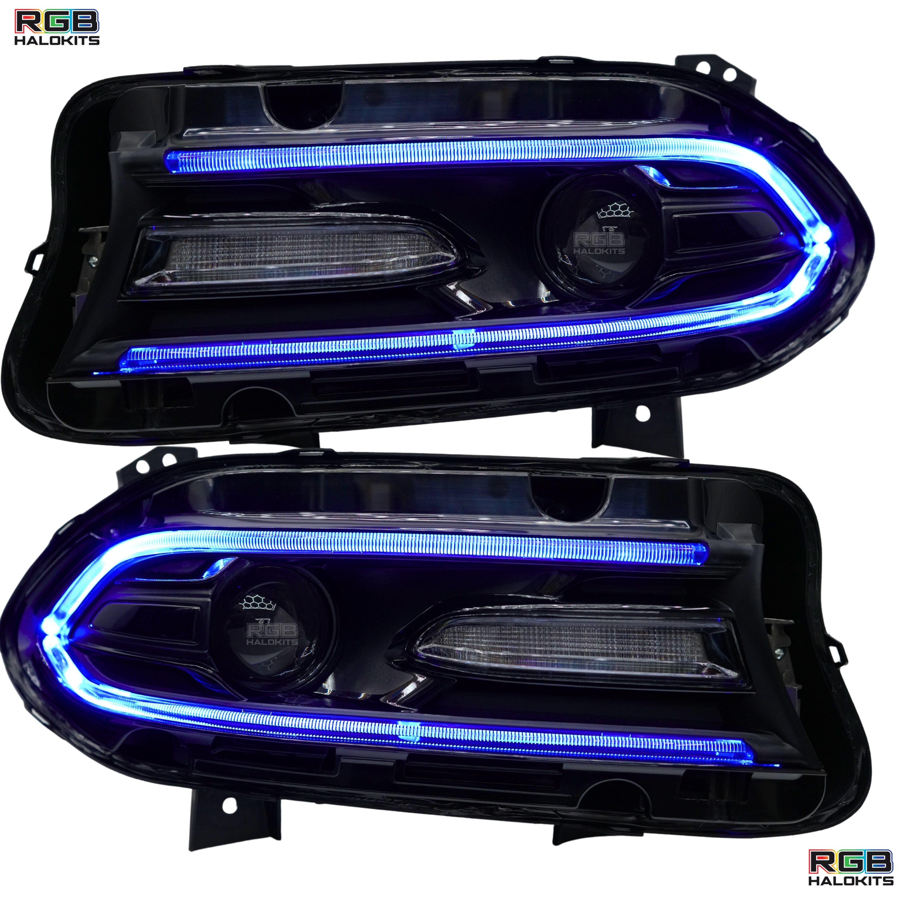 Dodge Charger RGBWA DRL Boards (2015-2023) – Custom Multicolor LED Lighting by RGB Halo Kits