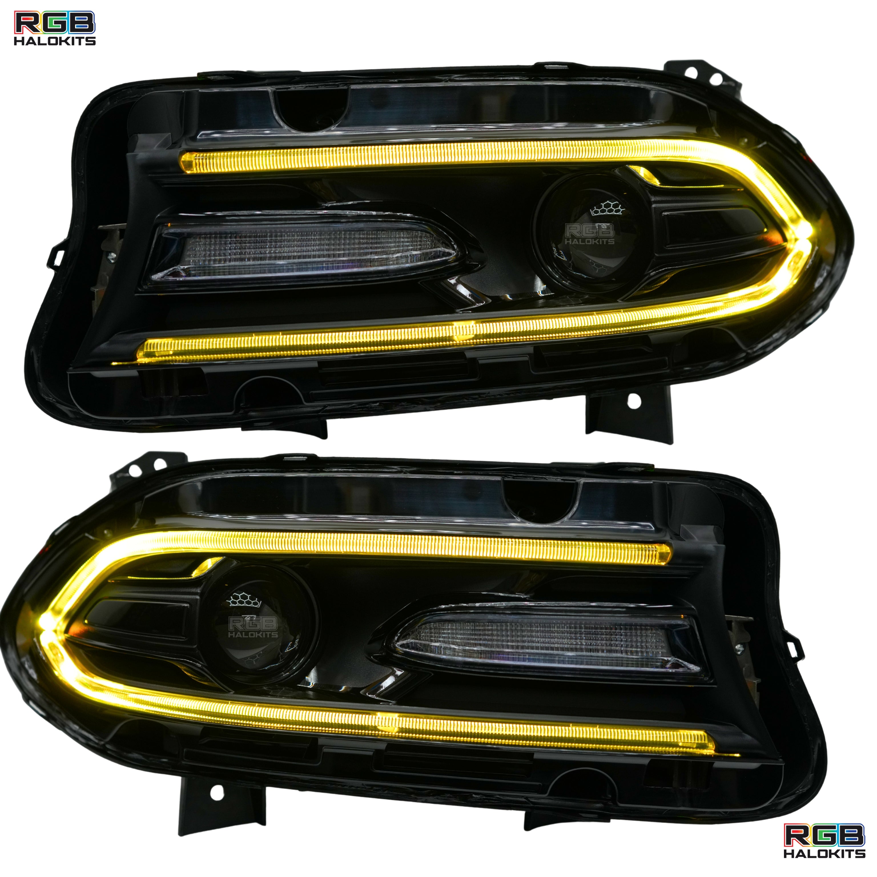 Dodge Charger RGBWA DRL Boards (2015-2023) – Custom Multicolor LED Lighting by RGB Halo Kits
