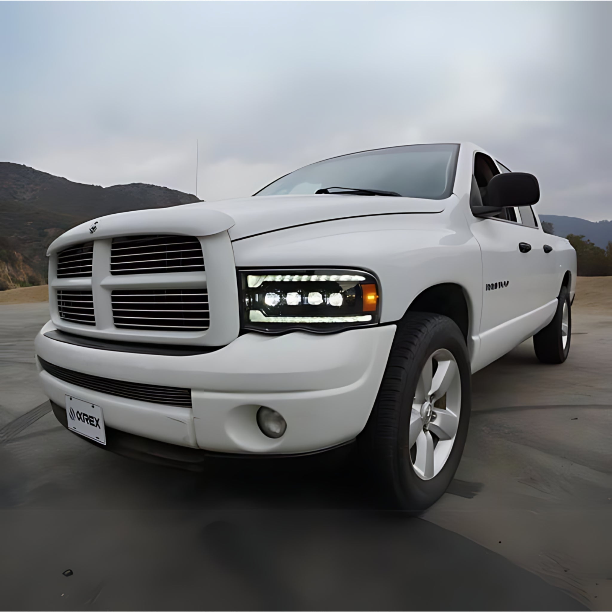 Dodge RAM Headlights (2002-2005) | Alpharex – Custom Multicolor LED Lighting by RGB Halo Kits