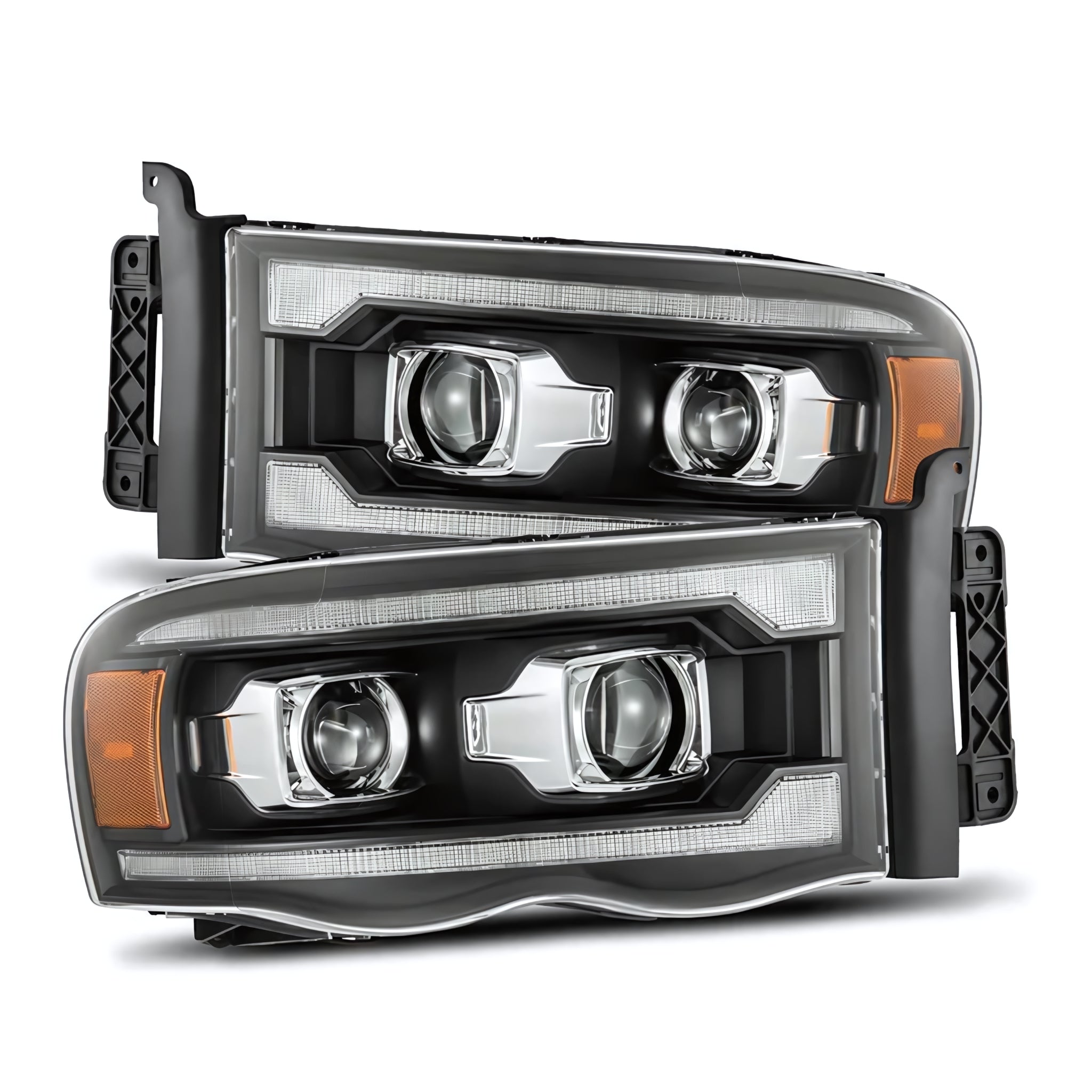 Dodge RAM Headlights (2002-2005) | Alpharex – Custom Multicolor LED Lighting by RGB Halo Kits