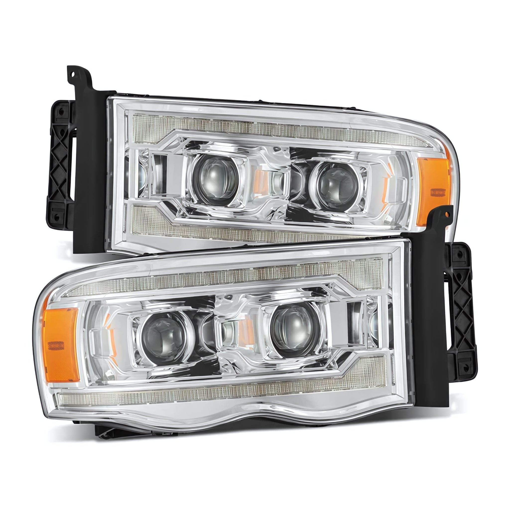 Dodge RAM Headlights (2002-2005) | Alpharex – Custom Multicolor LED Lighting by RGB Halo Kits