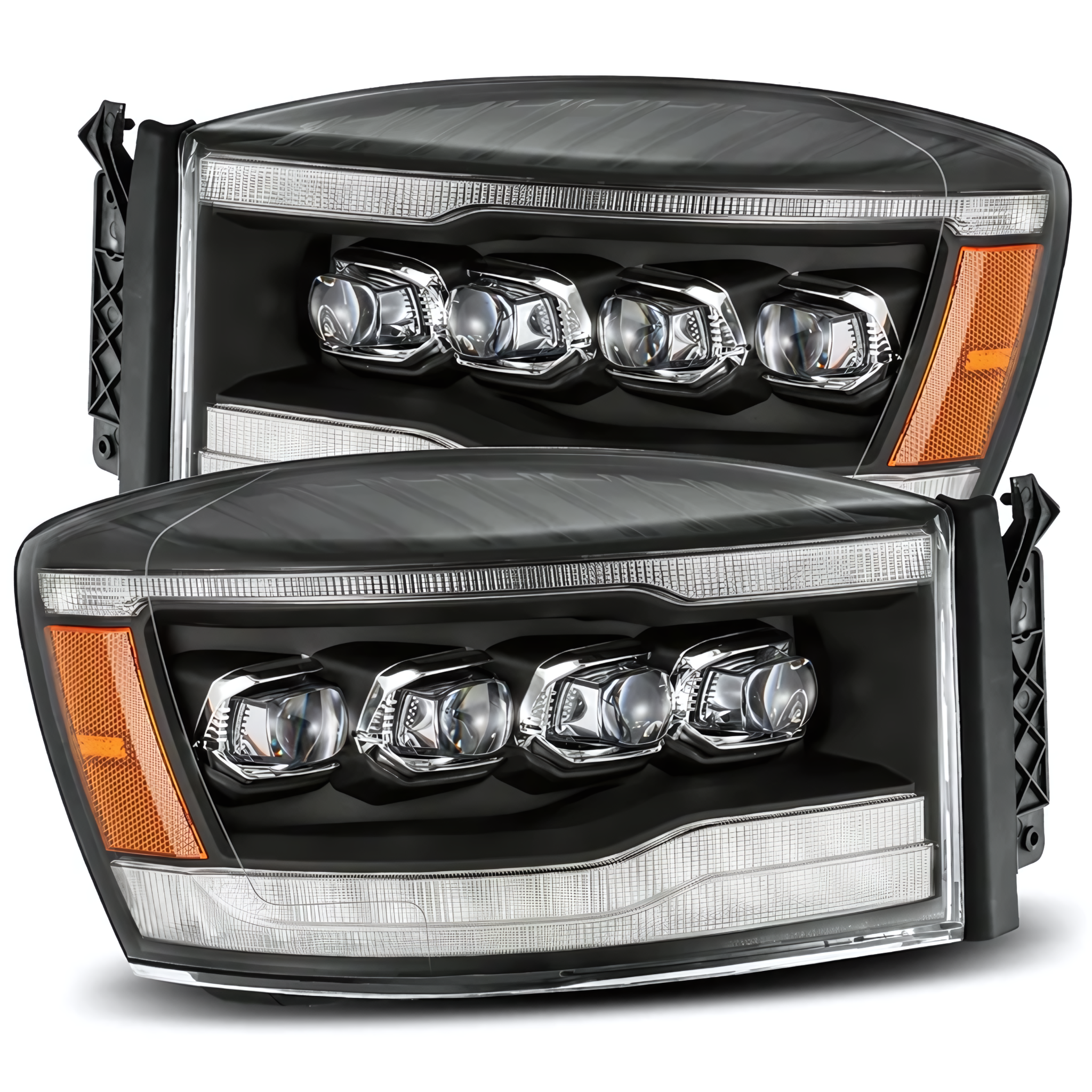 Dodge RAM Headlights (2006-2008) | Alpharex – Custom Multicolor LED Lighting by RGB Halo Kits