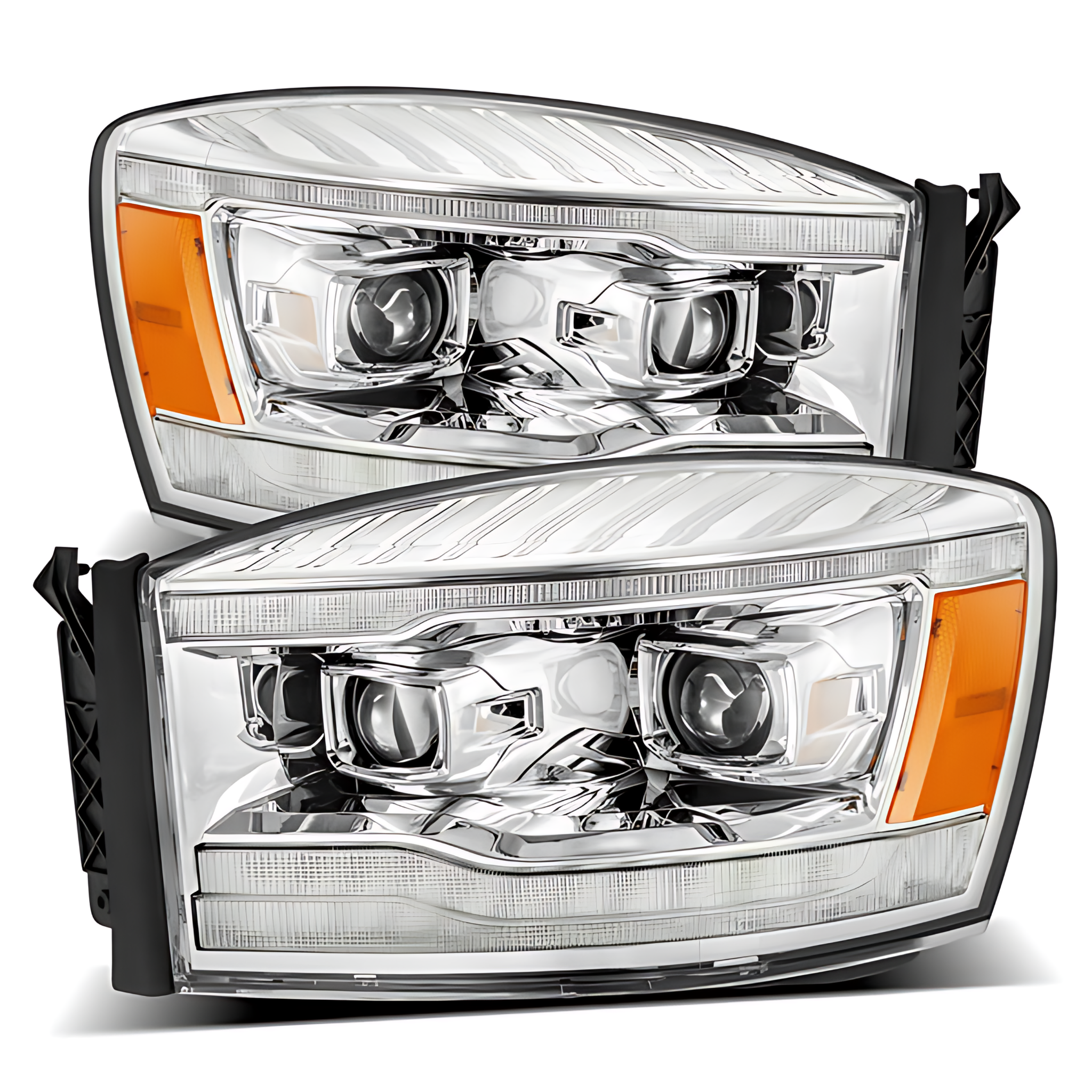 Dodge RAM Headlights (2006-2008) | Alpharex – Custom Multicolor LED Lighting by RGB Halo Kits