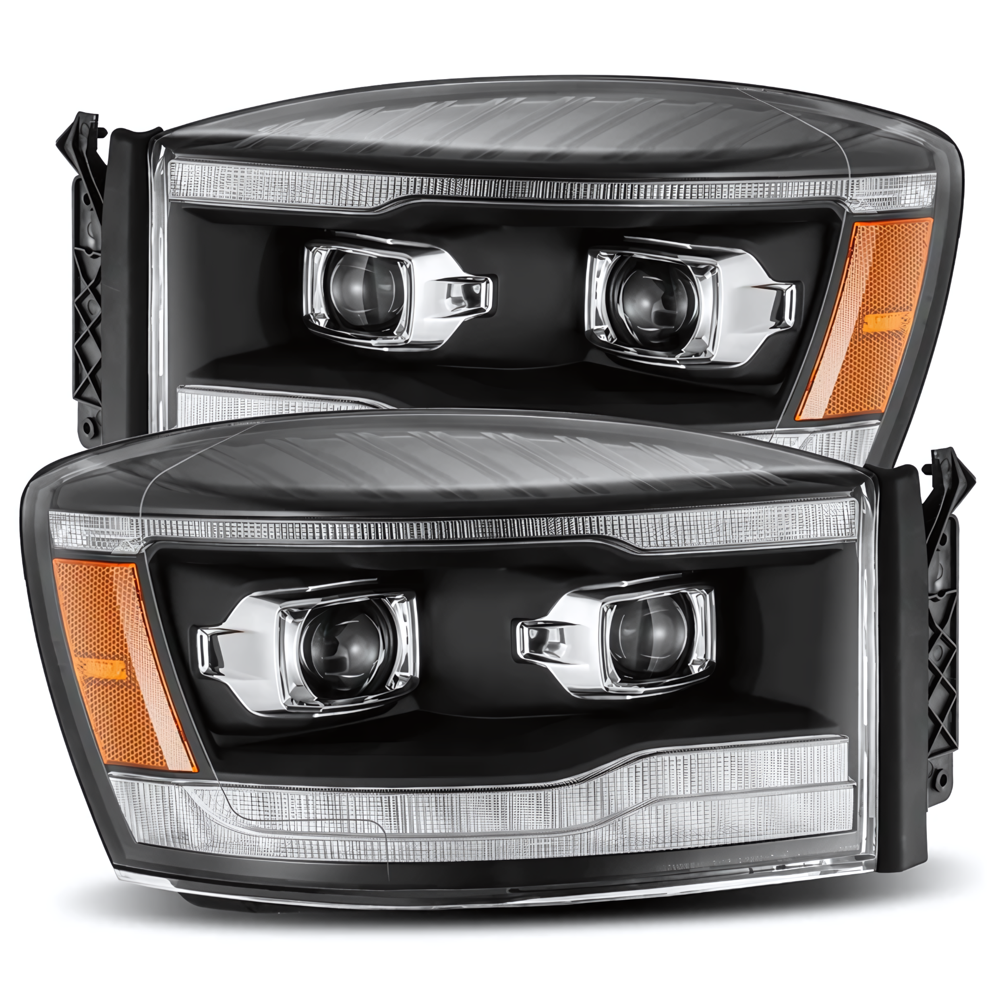 Dodge RAM Headlights (2006-2008) | Alpharex – Custom Multicolor LED Lighting by RGB Halo Kits