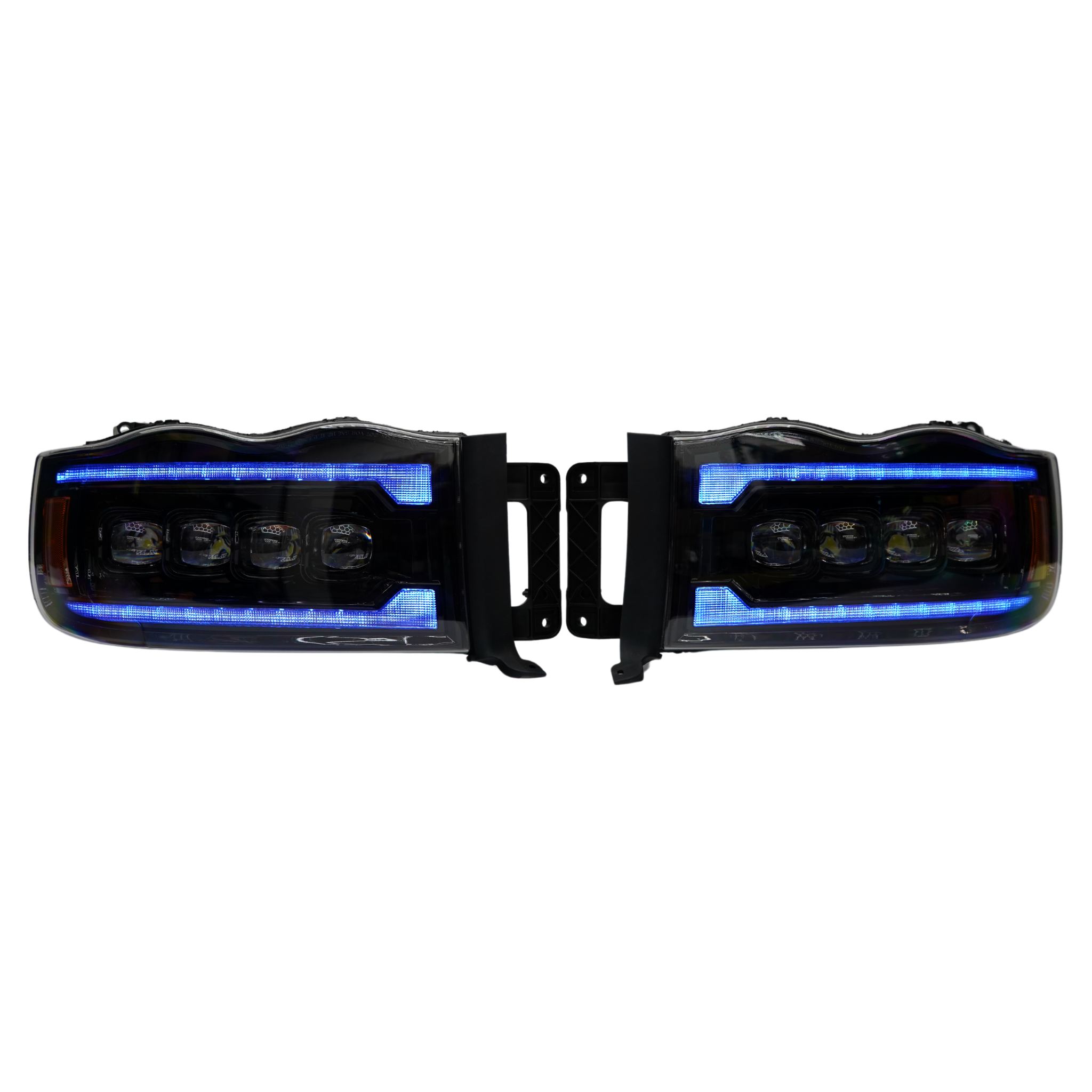 Dodge Ram HD: Multicolor Flow Series NOVA Headlights (2002-2005) – Custom Multicolor LED Lighting by RGB Halo Kits