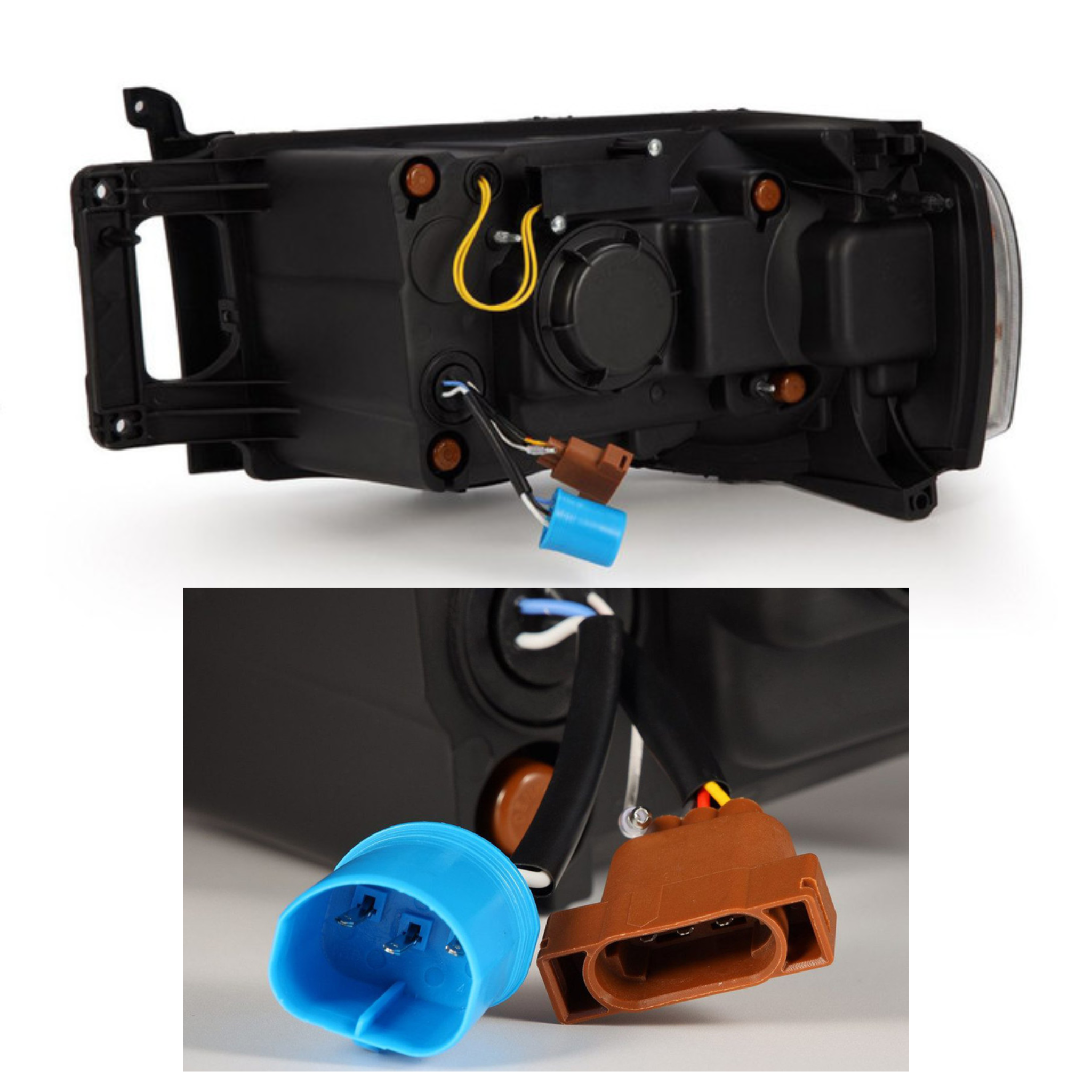 Dodge Ram HD: Multicolor Flow Series NOVA Headlights (2002-2005) – Custom Multicolor LED Lighting by RGB Halo Kits