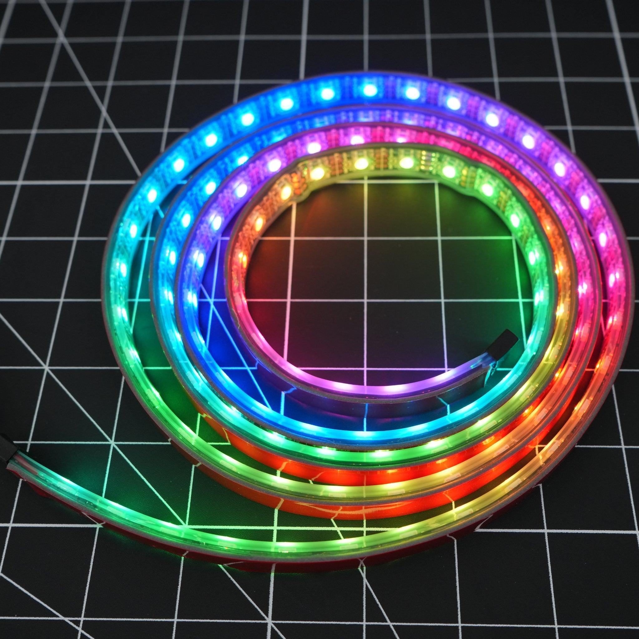 Flow Series Waterproof LED Strip – IP68 Flexible (12"–72") – Custom Multicolor LED Lighting by RGB Halo Kits