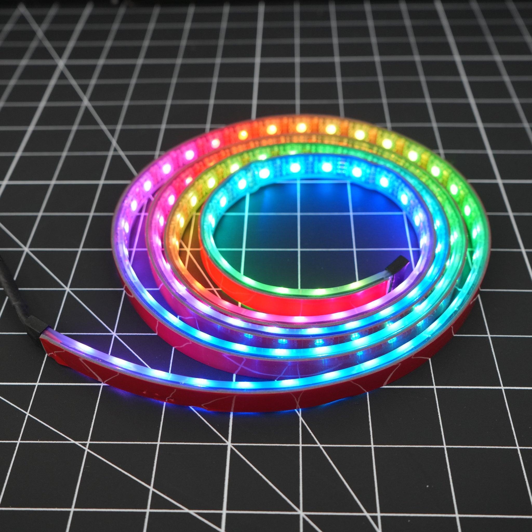 Flow Series Waterproof LED Strip – IP68 Flexible (12"–72") – Custom Multicolor LED Lighting by RGB Halo Kits