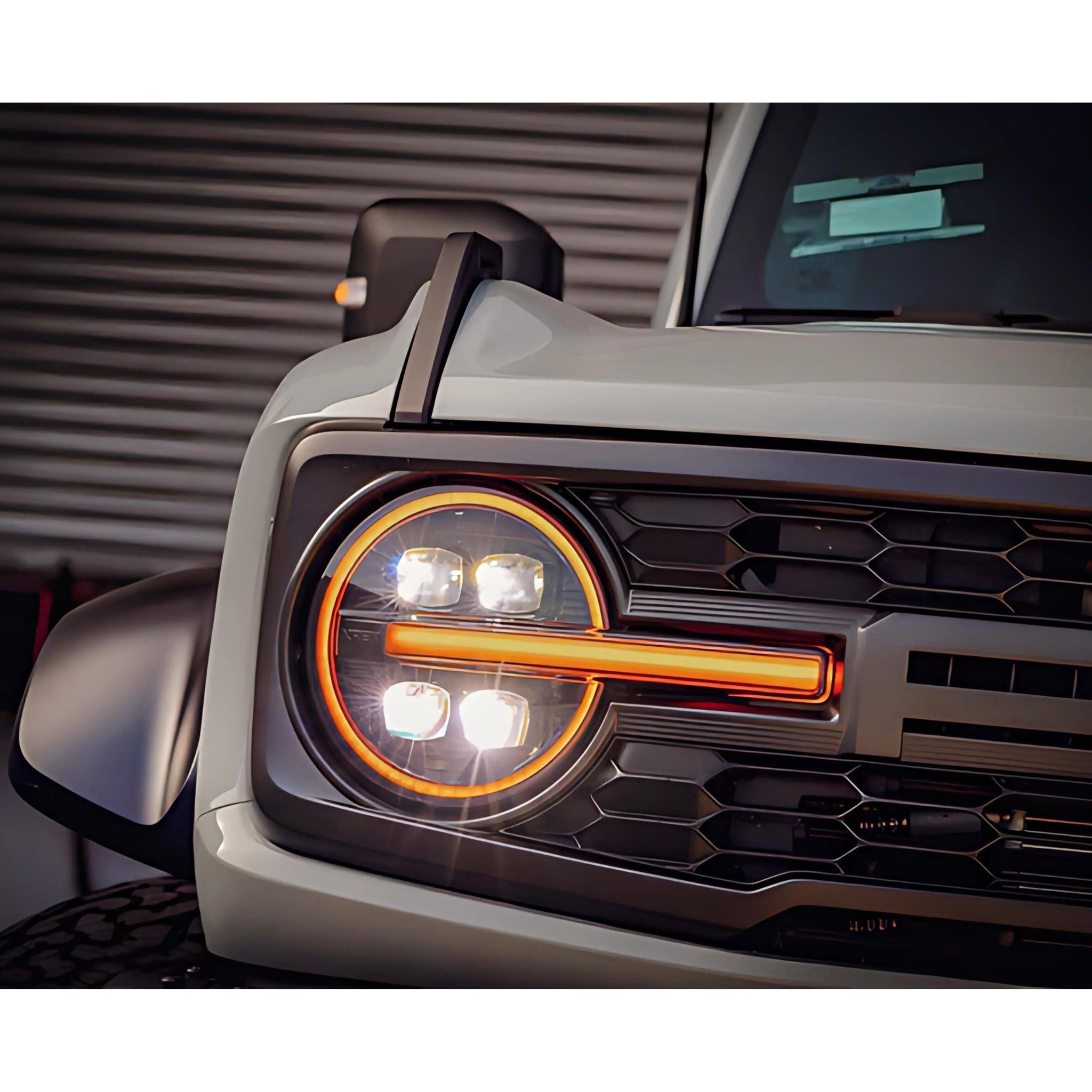Ford Bronco (2021-2025) / Bronco Raptor (2022-2025) Headlights | Alpharex – Custom Multicolor LED Lighting by RGB Halo Kits
