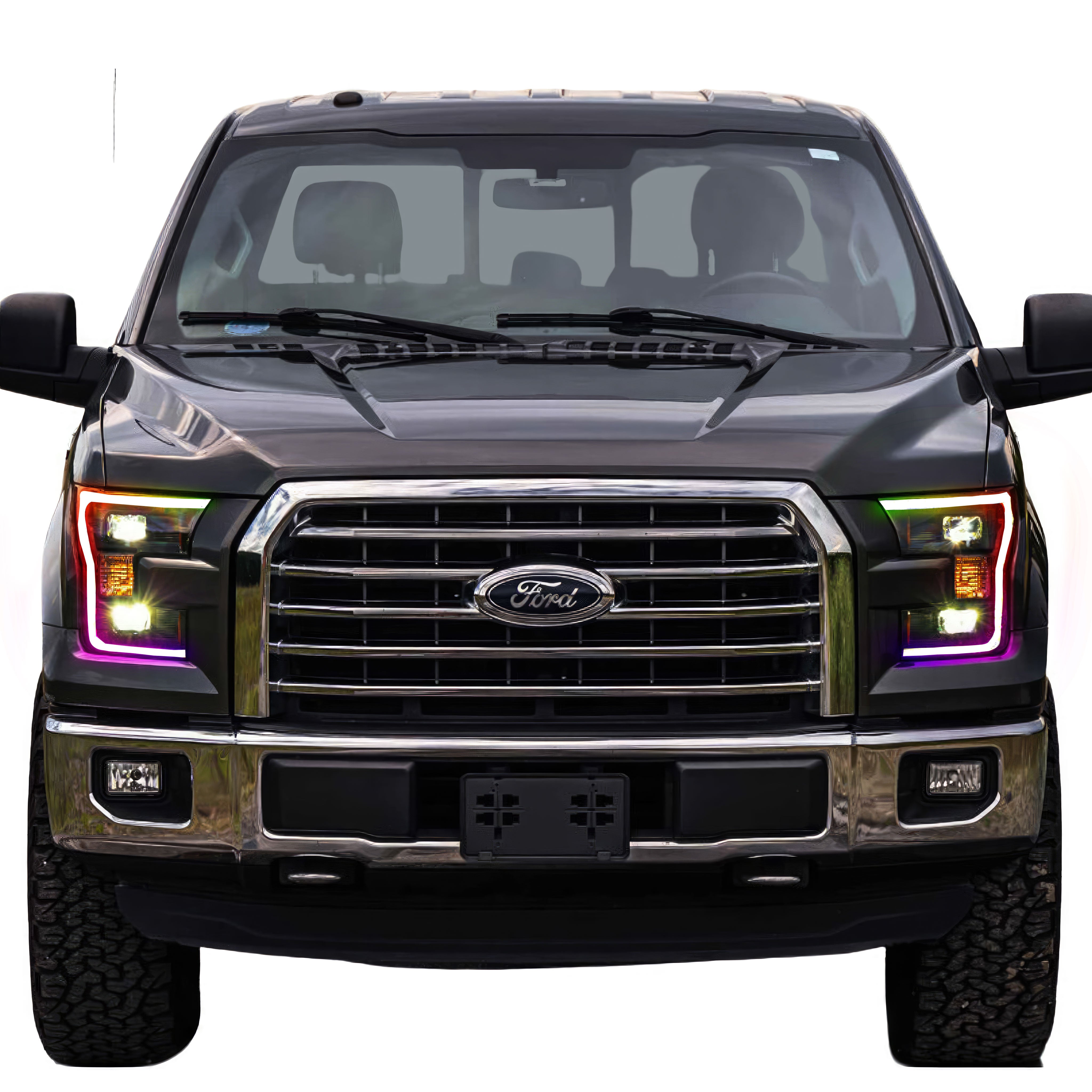 Ford F-150: Multicolor Flow Series Headlights (2015-2017) | XB Hybrid Morimoto – Custom Multicolor LED Lighting by RGB Halo Kits