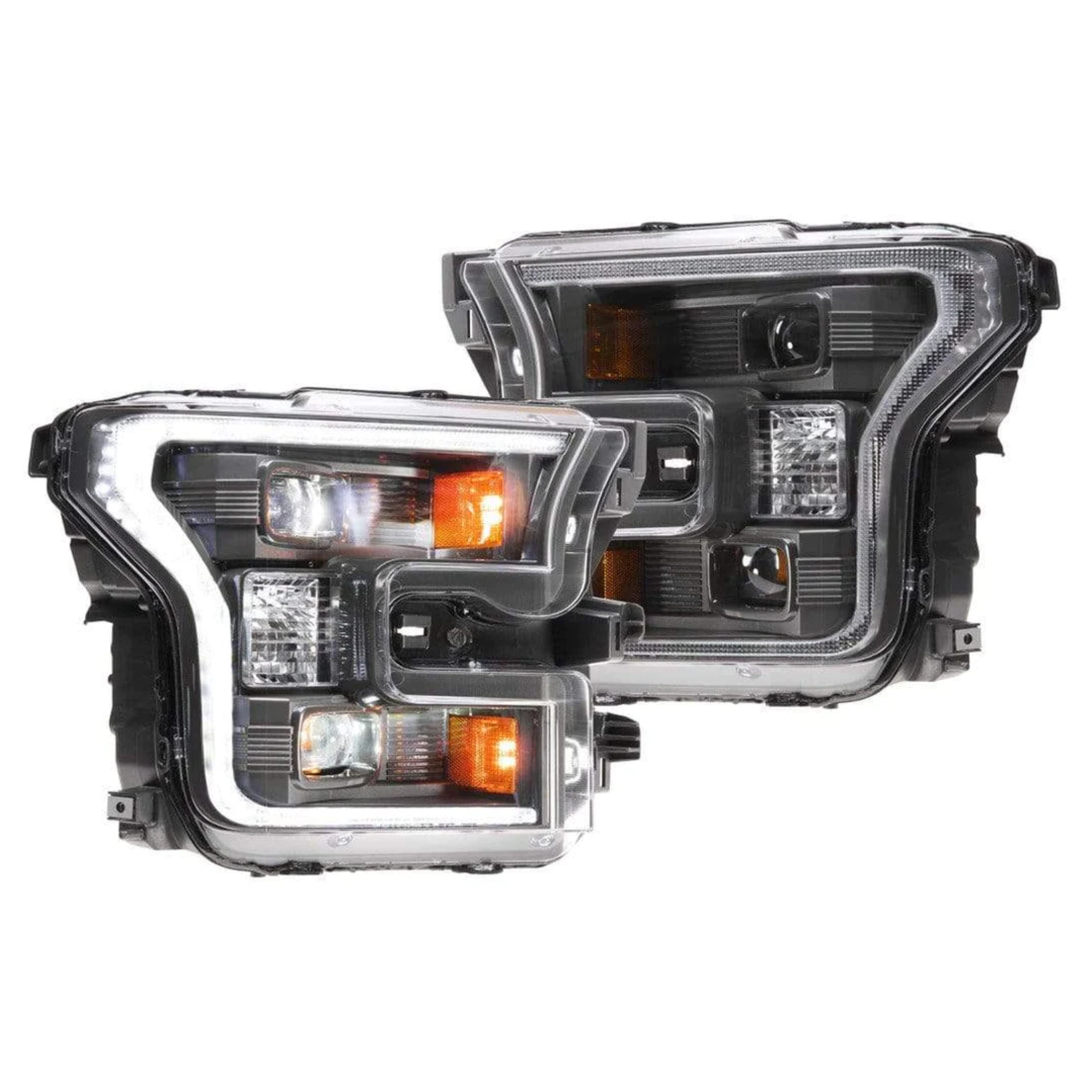Ford F150 (15-17): LED Headlights | XB Hybrid – Custom Multicolor LED Lighting by RGB Halo Kits