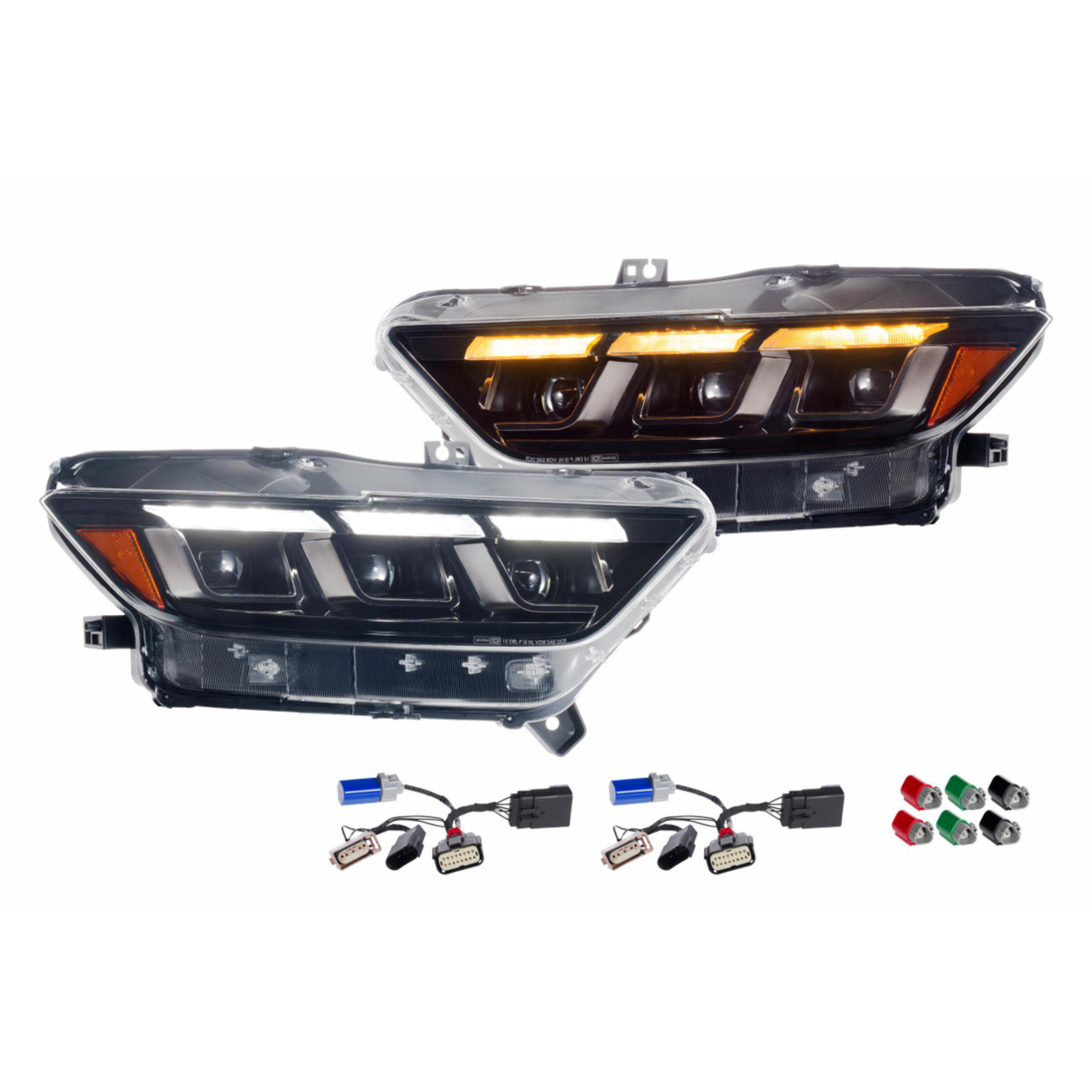 Ford Mustang (15-17): LED HEADLIGHTS (GEN II) | XB – Custom Multicolor LED Lighting by RGB Halo Kits