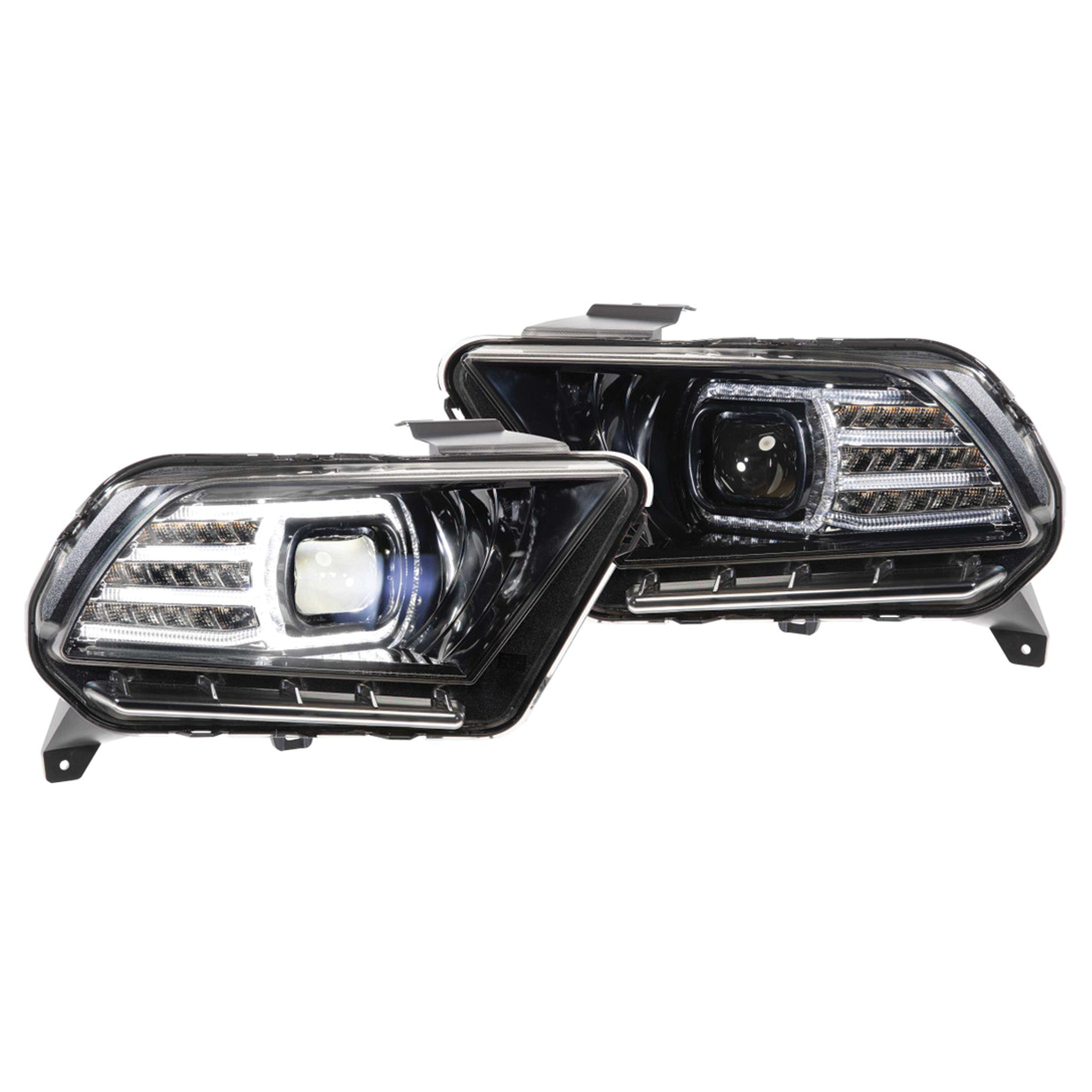 Ford Mustang: LED Headlights (2010 - 2012) | XB – Custom Multicolor LED Lighting by RGB Halo Kits