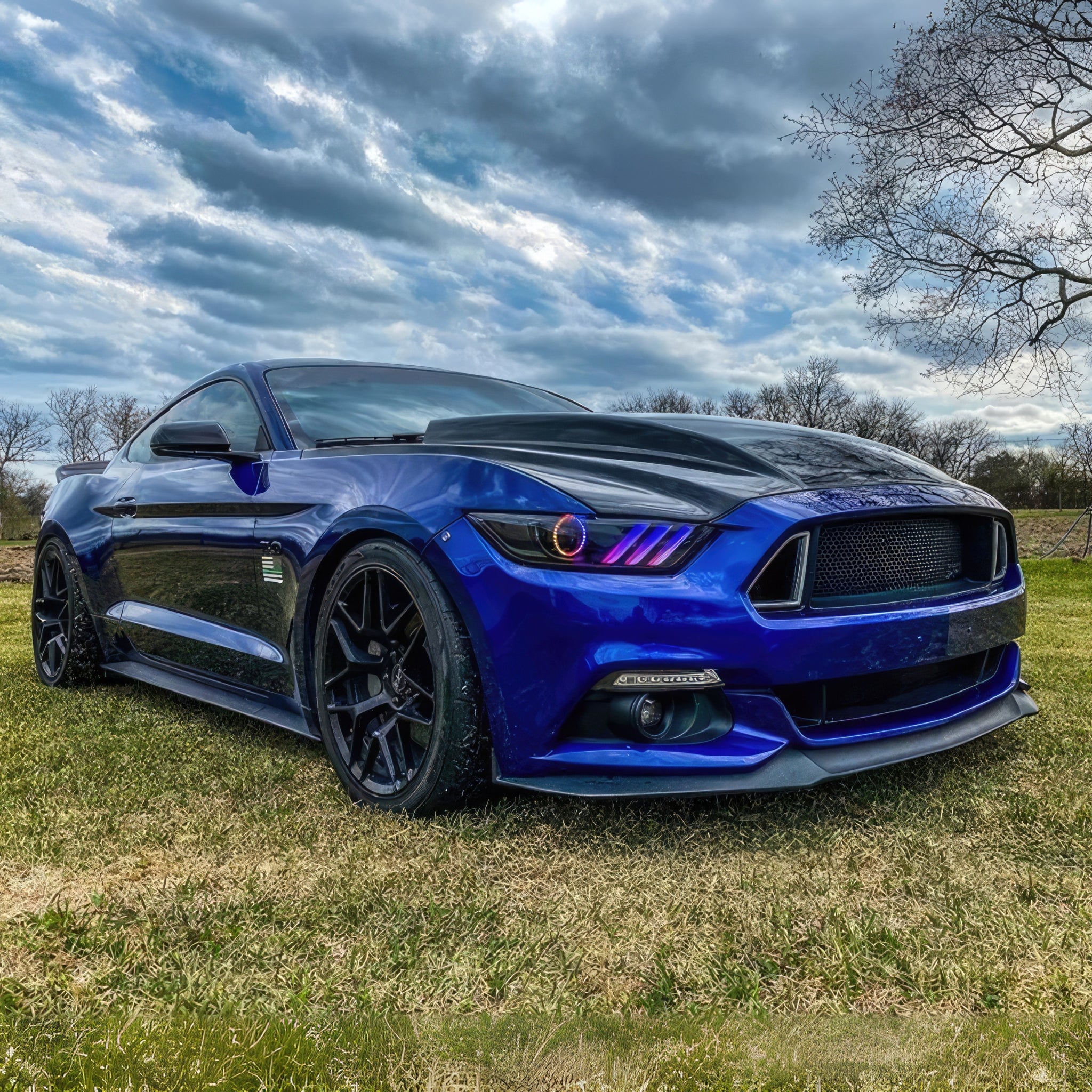 Ford Mustang: Multicolor Flow Series Headlights (2015-2017) – Custom Multicolor LED Lighting by RGB Halo Kits