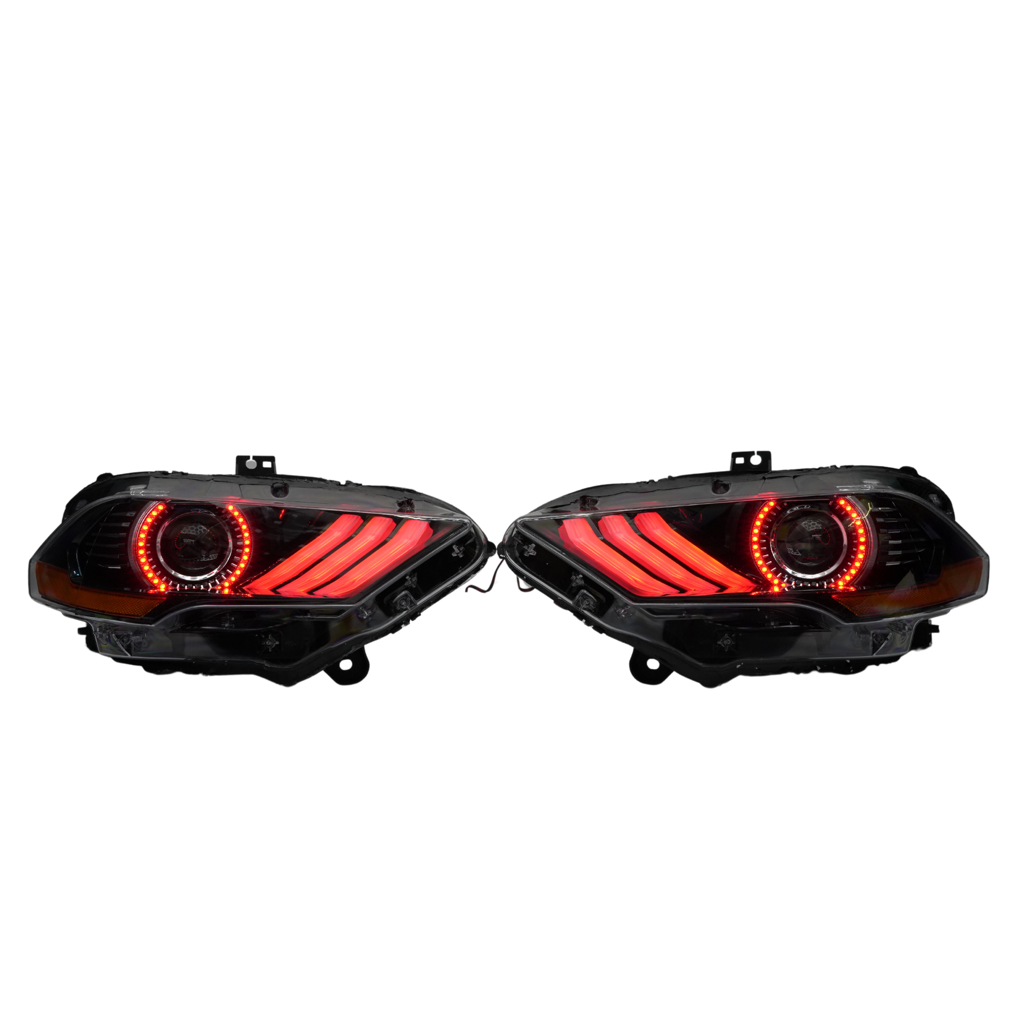 Ford Mustang: Multicolor Flow Series Headlights (2018-2023) – Custom Multicolor LED Lighting by RGB Halo Kits