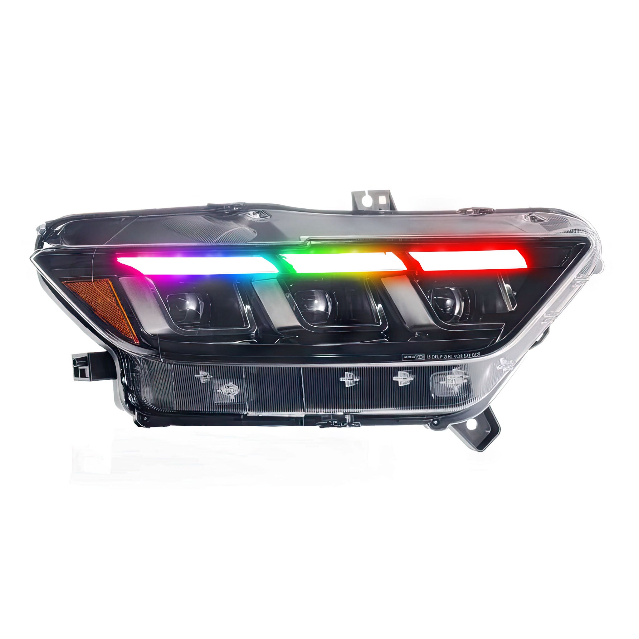 Ford Mustang: Multicolor Flow Series Headlights Gen II (2015-2017) | XB Morimoto – Custom Multicolor LED Lighting by RGB Halo Kits