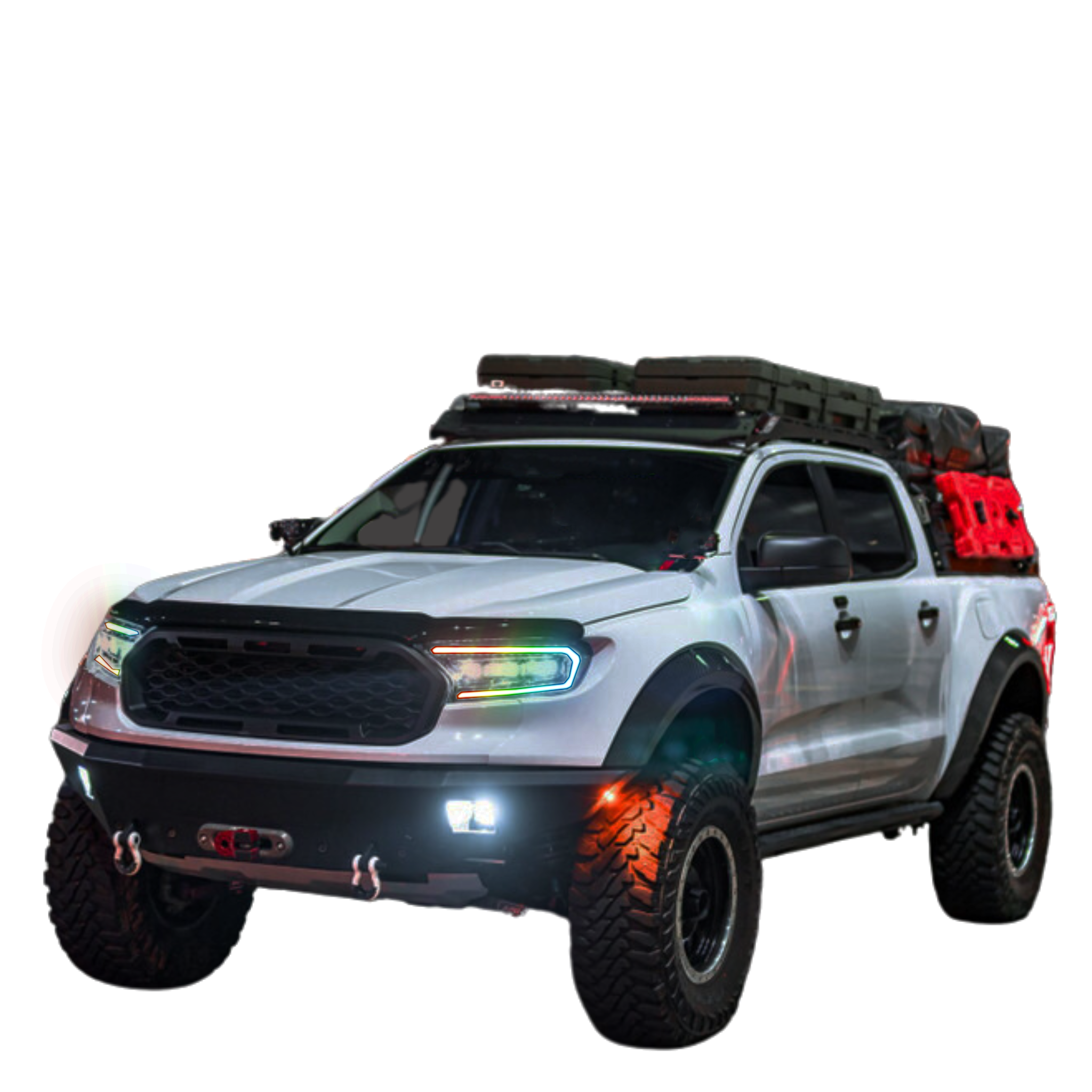 Ford Ranger: Multicolor Flow Series Headlights (2019-2023) | XB Morimoto – Custom Multicolor LED Lighting by RGB Halo Kits