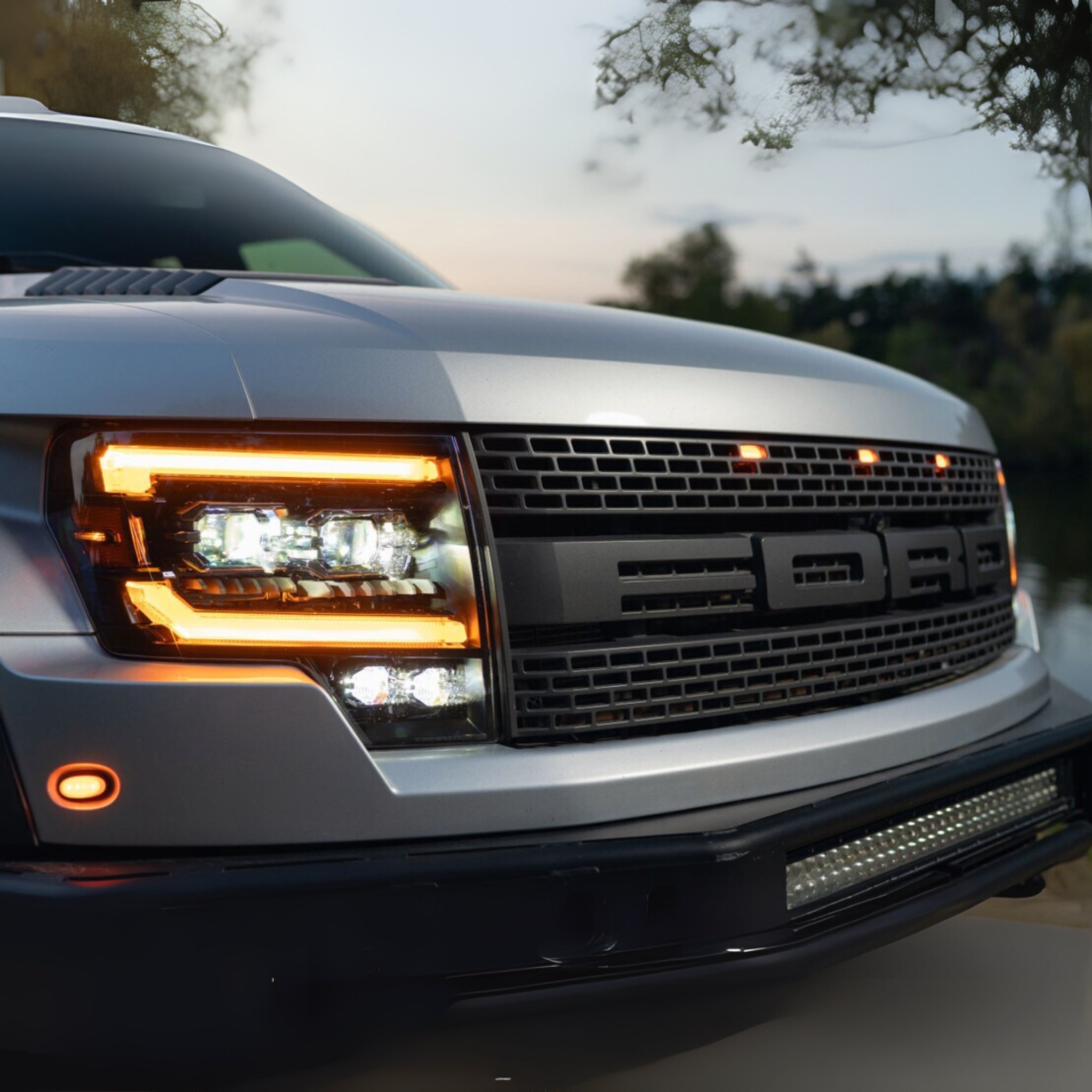 Ford SVT Raptor LED Headlights (2010-2014) | XB Evo – Custom Multicolor LED Lighting by RGB Halo Kits