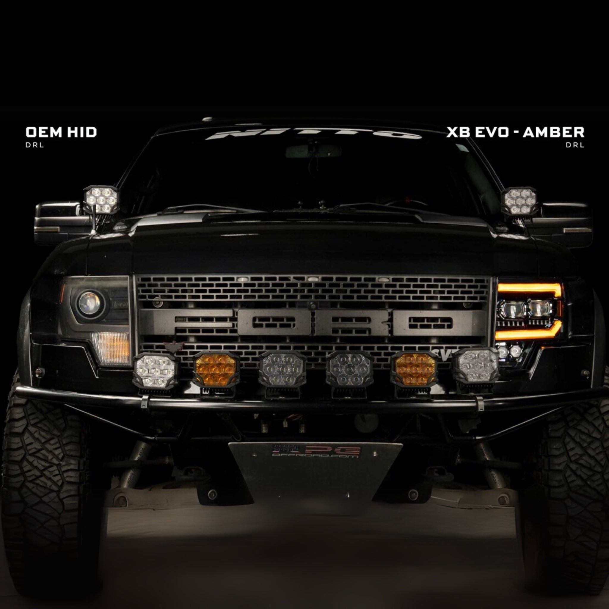 Ford SVT Raptor LED Headlights (2010-2014) | XB Evo – Custom Multicolor LED Lighting by RGB Halo Kits