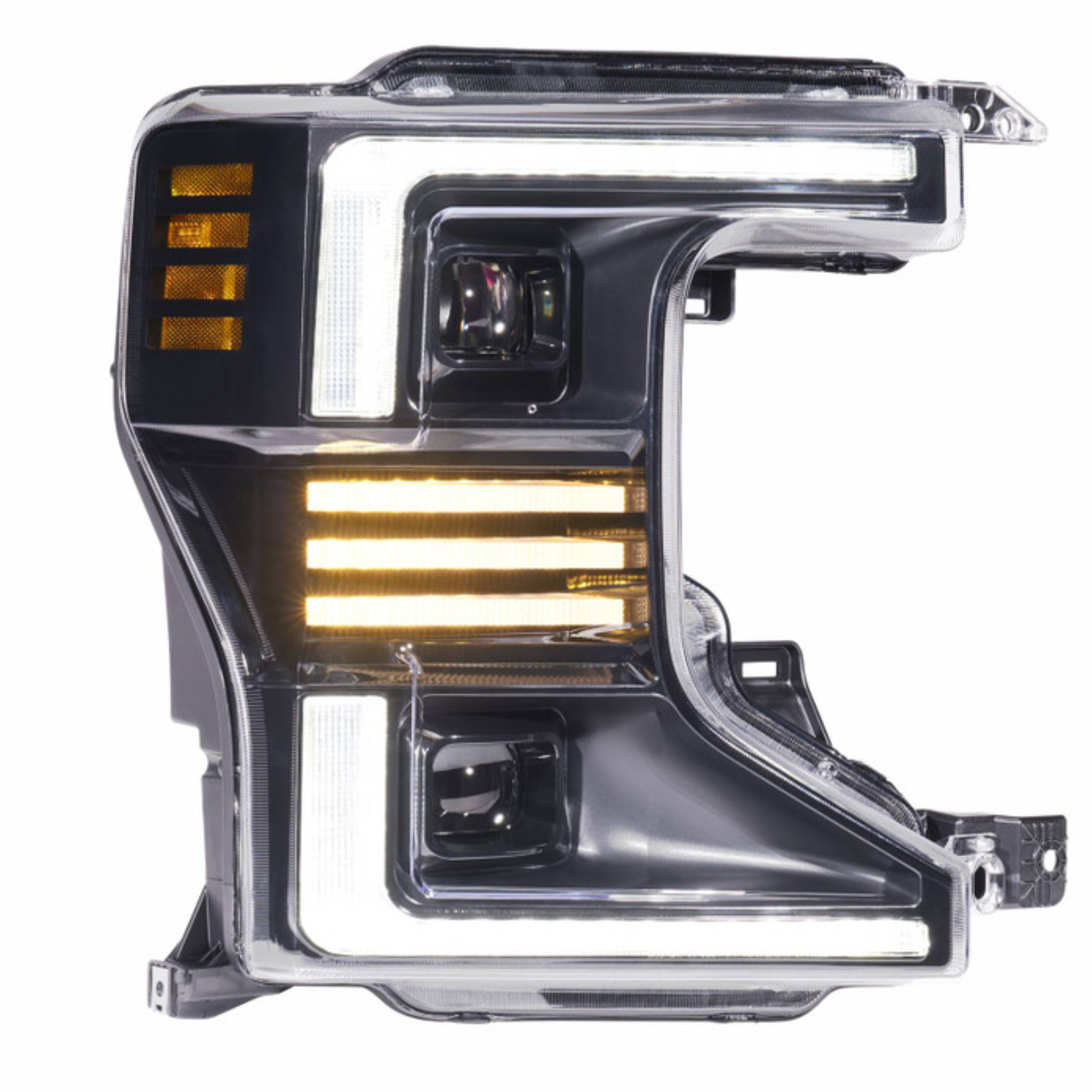 Ford Super Duty: Multicolor Flow Series Headlights (2020-2022) | XB Hybrid Morimoto – Custom Multicolor LED Lighting by RGB Halo Kits