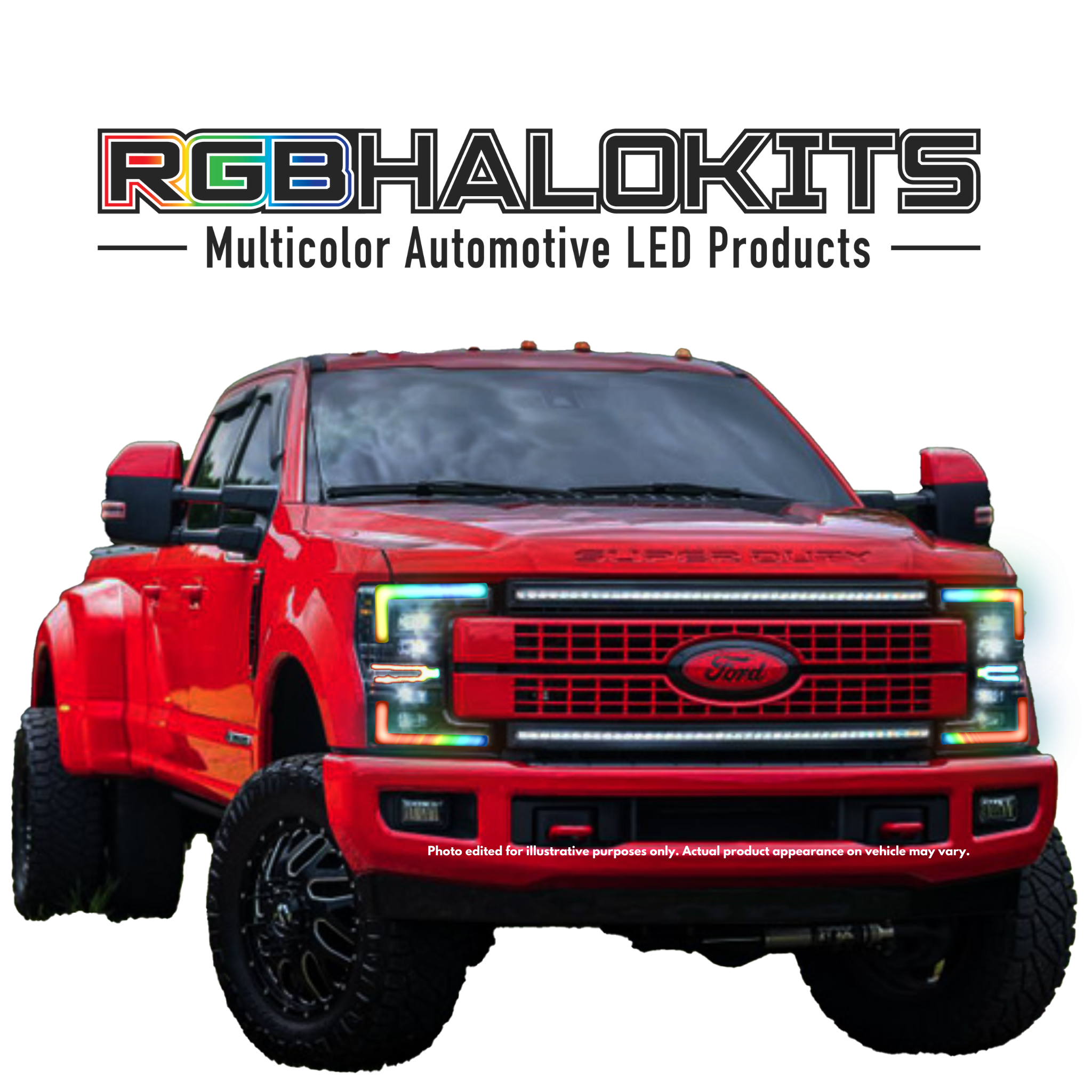 Ford Super Duty: Multicolor Flow Series Headlights Gen 2 (2017-2019) | XB Morimoto โ Custom Multicolor LED Lighting by RGB Halo Kits