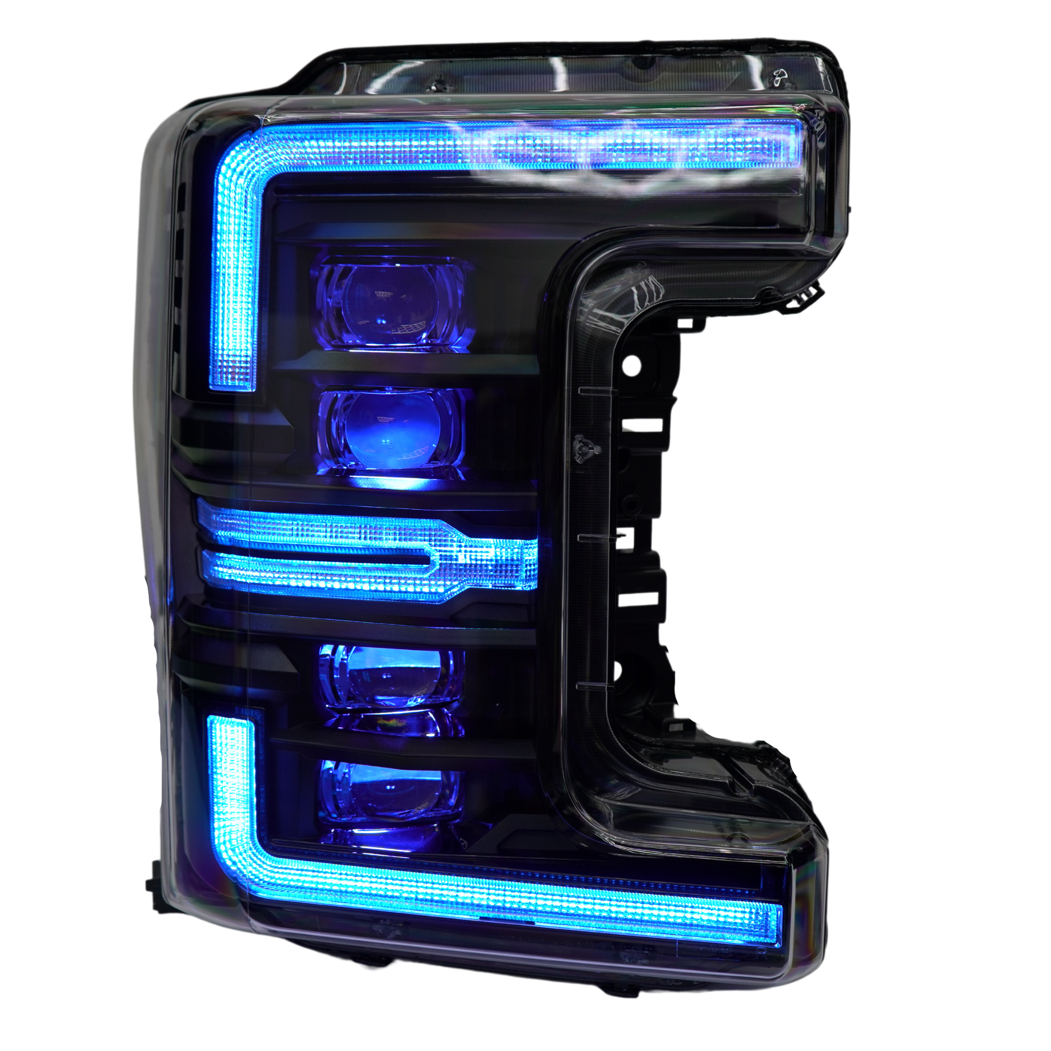 Ford Super Duty: Multicolor Flow Series Headlights Gen 2 (2017-2019) | XB Morimoto โ Custom Multicolor LED Lighting by RGB Halo Kits