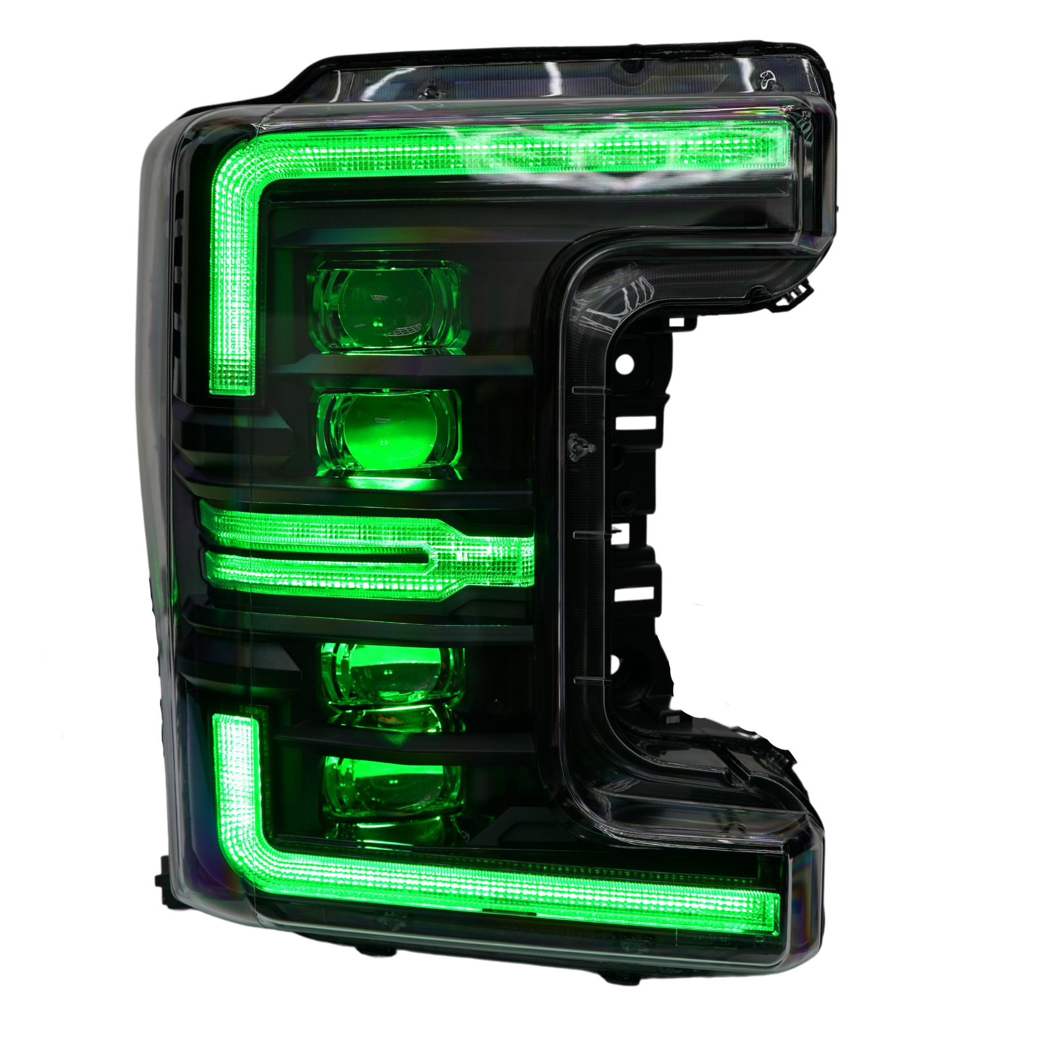 Ford Super Duty: Multicolor Flow Series Headlights Gen 2 (2017-2019) | XB Morimoto โ Custom Multicolor LED Lighting by RGB Halo Kits