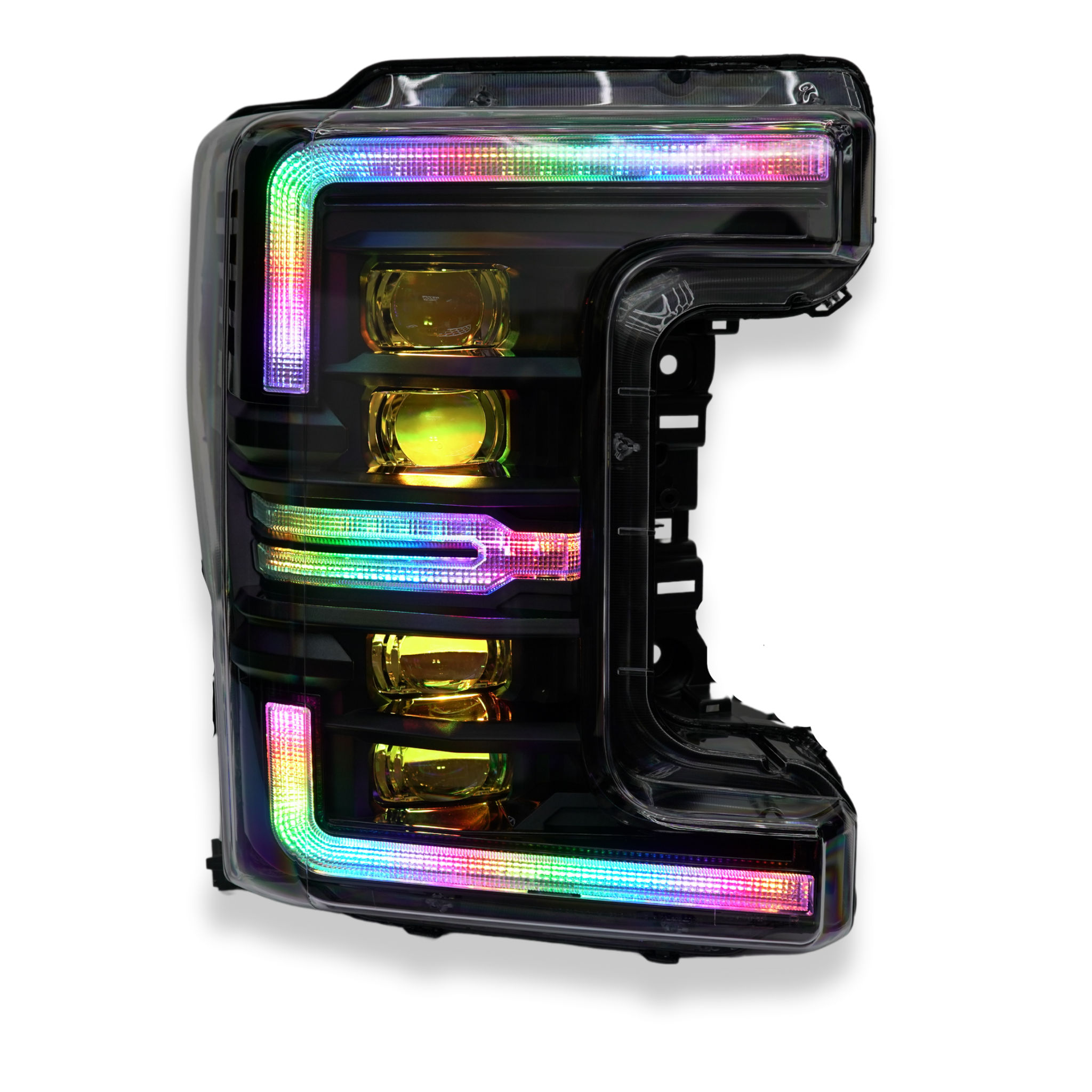 Ford Super Duty: Multicolor Flow Series Headlights Gen 2 (2017-2019) | XB Morimoto โ Custom Multicolor LED Lighting by RGB Halo Kits