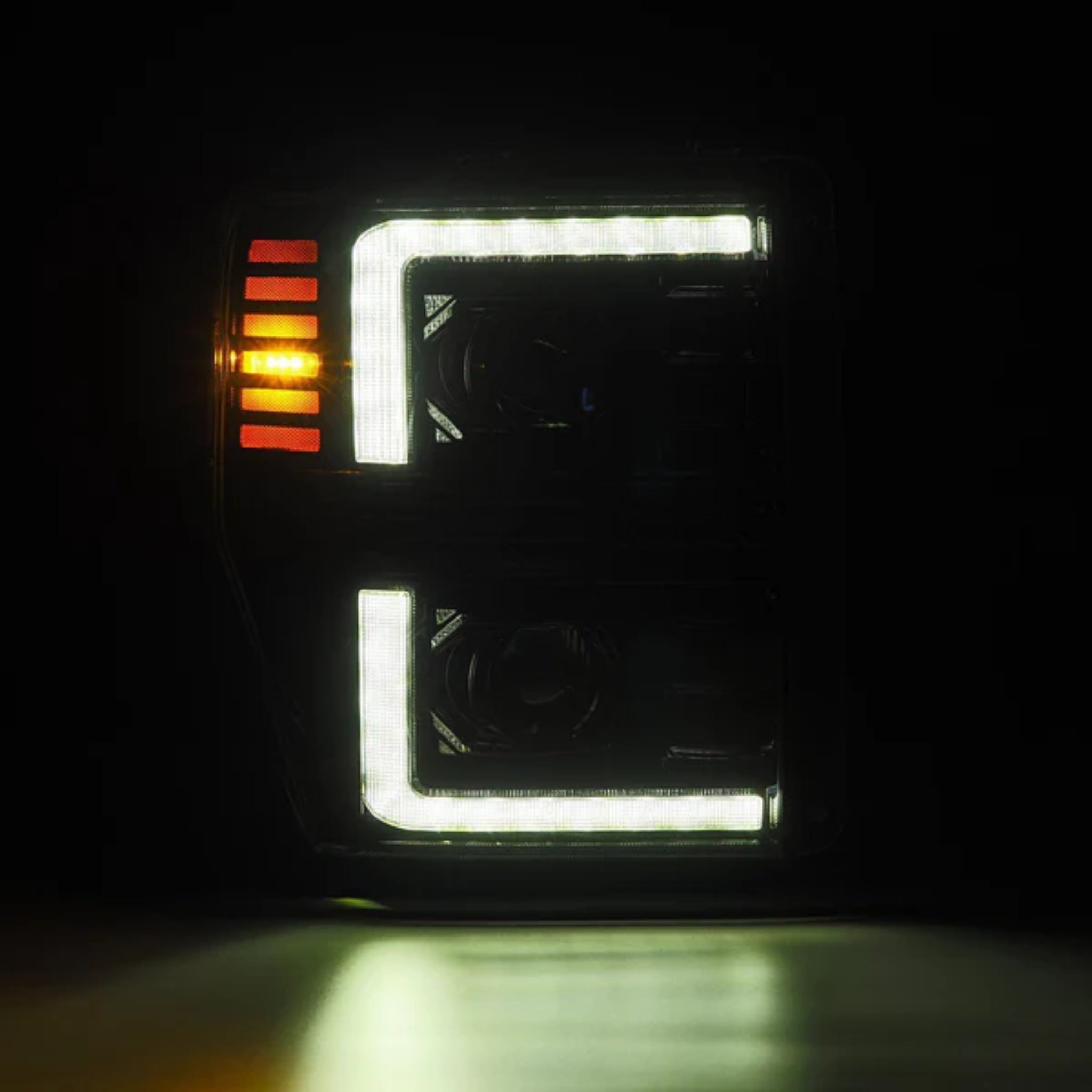 Ford Super Duty/Excursion (2008-2010) Headlights | Alpharex – Custom Multicolor LED Lighting by RGB Halo Kits