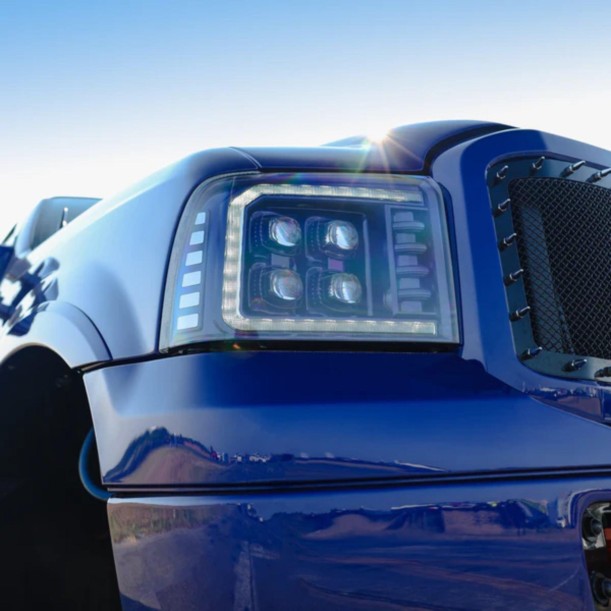 Ford Super Duty/Excursion (2005-2007) Headlights | Alpharex – Custom Multicolor LED Lighting by RGB Halo Kits