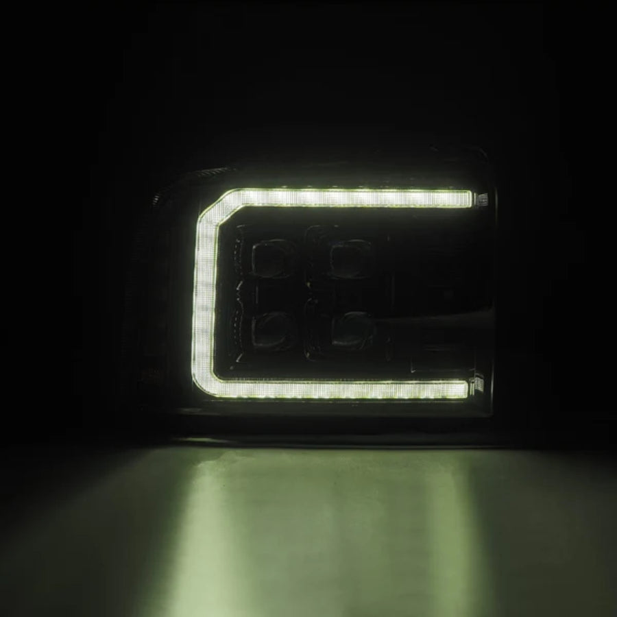 Ford Super Duty/Excursion: Multicolor Flow Series Alphablack Headlights (2005-2007) | Alpharex – Custom Multicolor LED Lighting by RGB Halo Kits