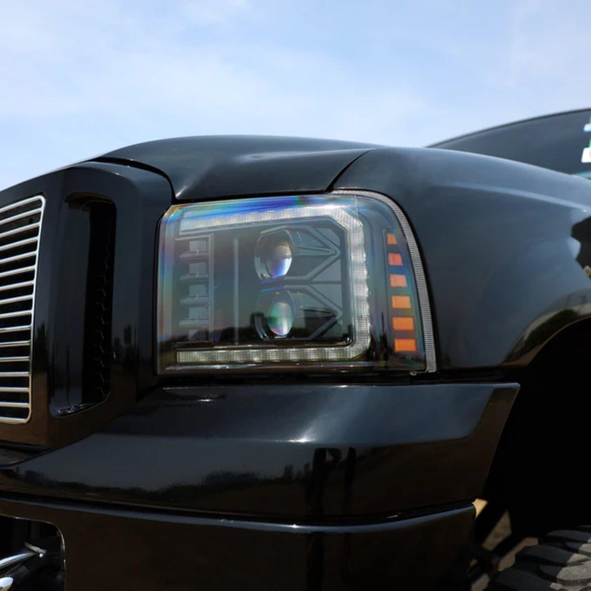 Ford Super Duty/Excursion (2005-2007) Headlights | Alpharex – Custom Multicolor LED Lighting by RGB Halo Kits