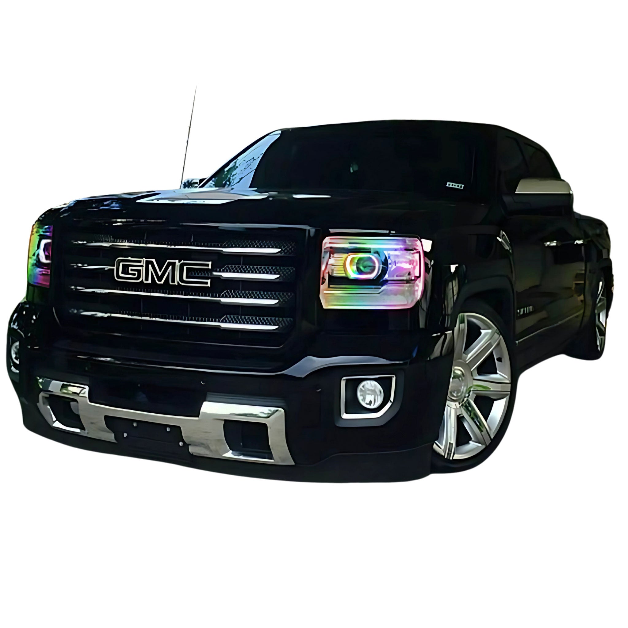 GMC Sierra 1500HD Multicolor Halo Kit (2014-2017) – Custom Multicolor LED Lighting by RGB Halo Kits
