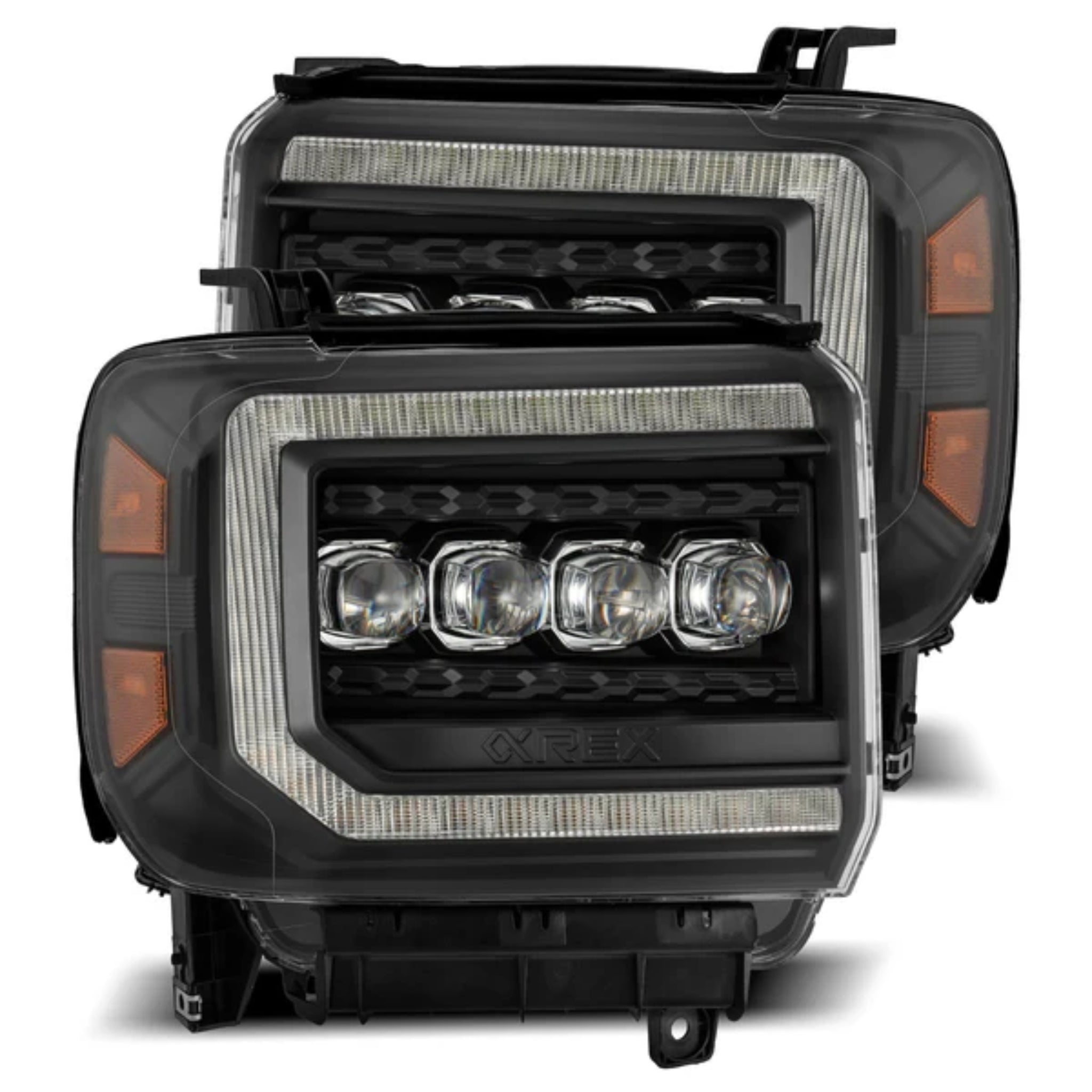 GMC Sierra (2014-2018) Headlights | Alpharex – Custom Multicolor LED Lighting by RGB Halo Kits