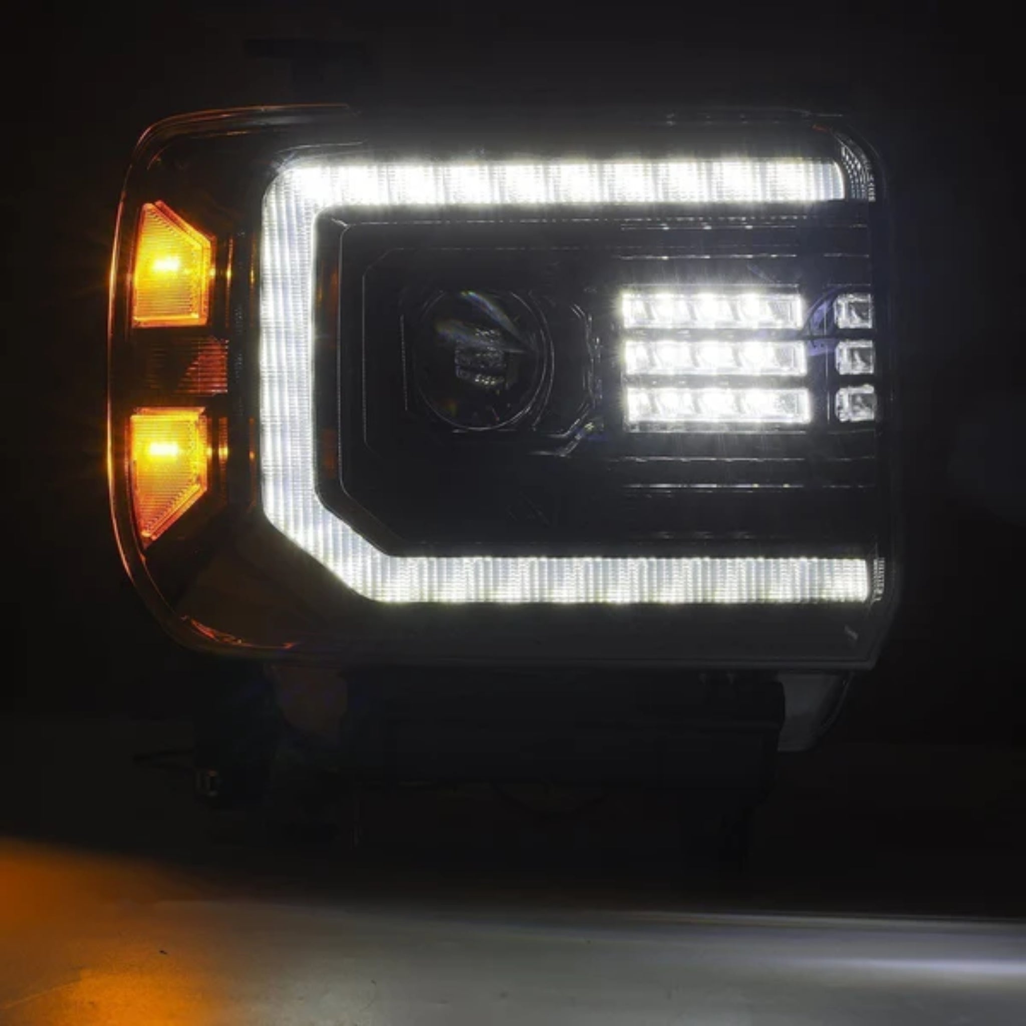 GMC Sierra (2014-2018) Headlights | Alpharex – Custom Multicolor LED Lighting by RGB Halo Kits
