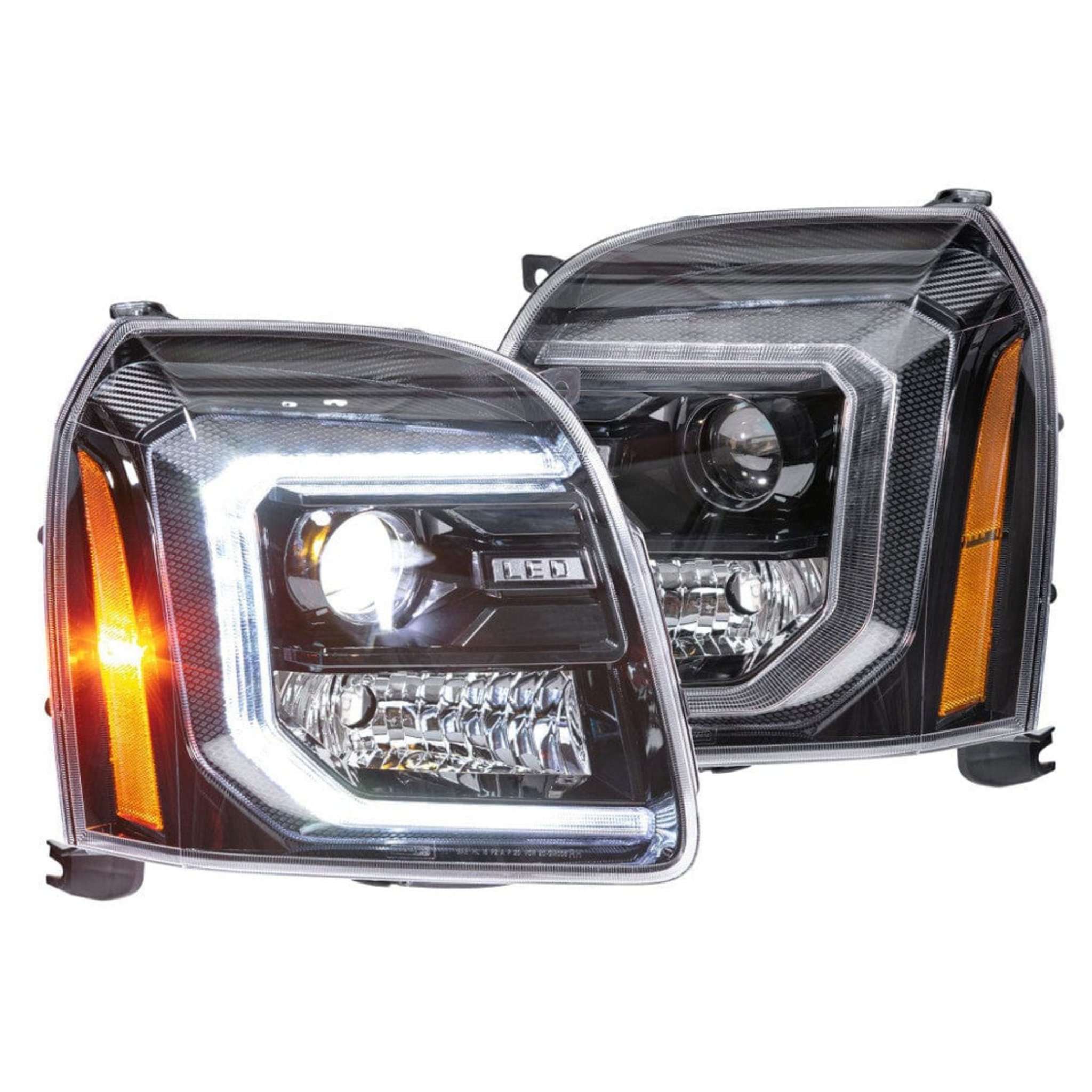 GMC Yukon: LED HEADLIGHTS (2007 - 2014) | XB Hybrid – Custom Multicolor LED Lighting by RGB Halo Kits