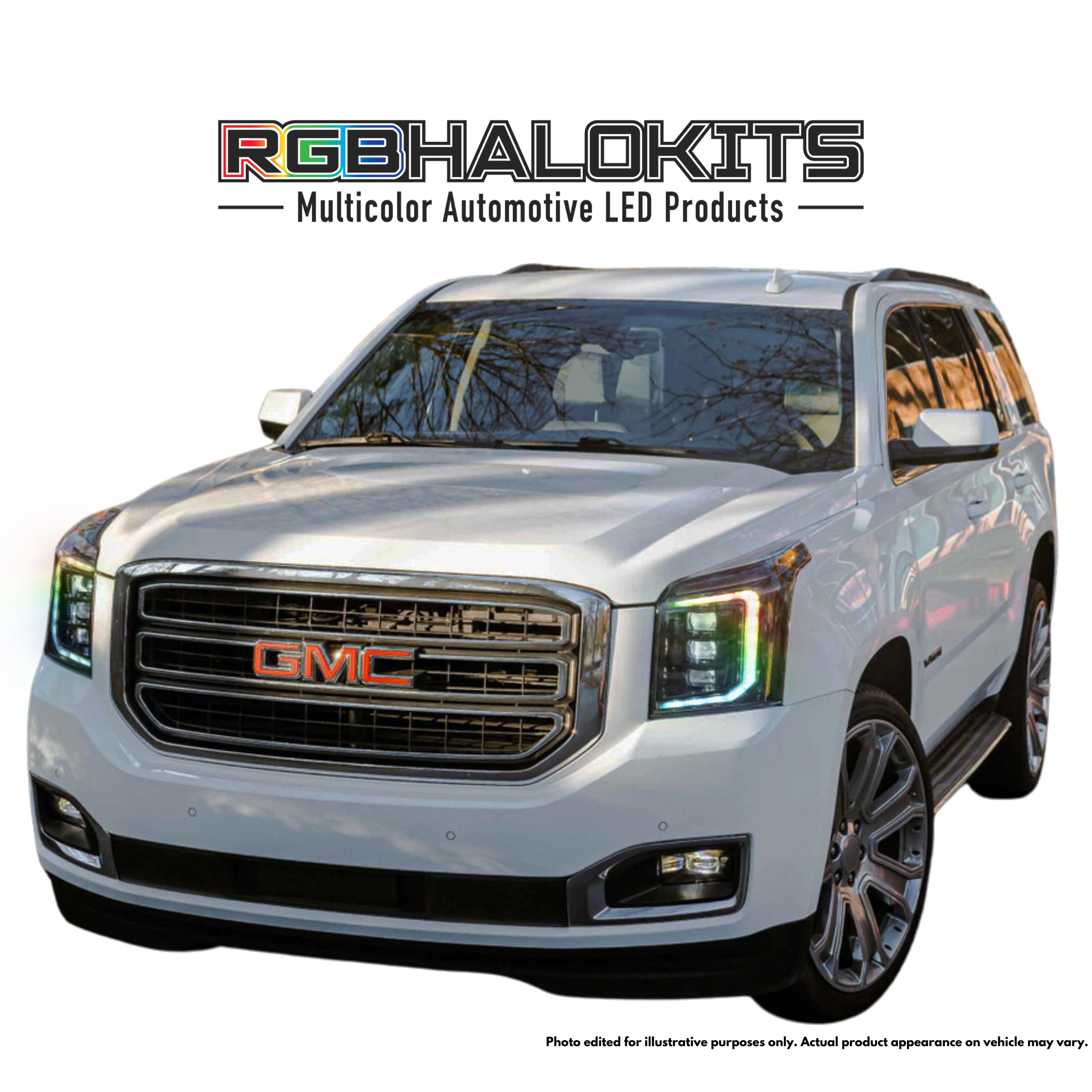 GMC Yukon: Multicolor Flow Series Headlights (2015-2020) | XB Morimoto – Custom Multicolor LED Lighting by RGB Halo Kits