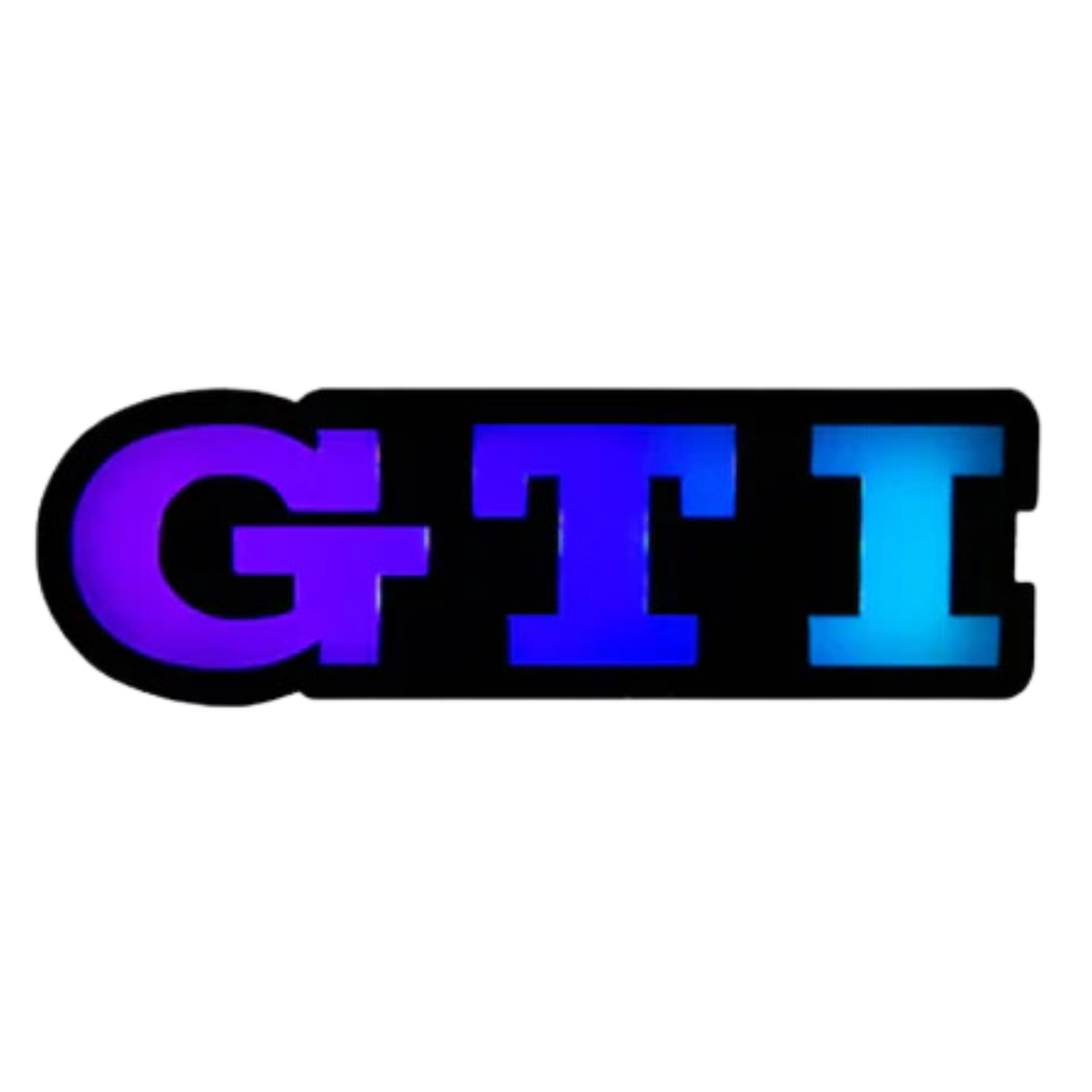 GTI : Illuminated Multicolor Flow LED Badge | Lit Logos – Custom Multicolor LED Lighting by RGB Halo Kits