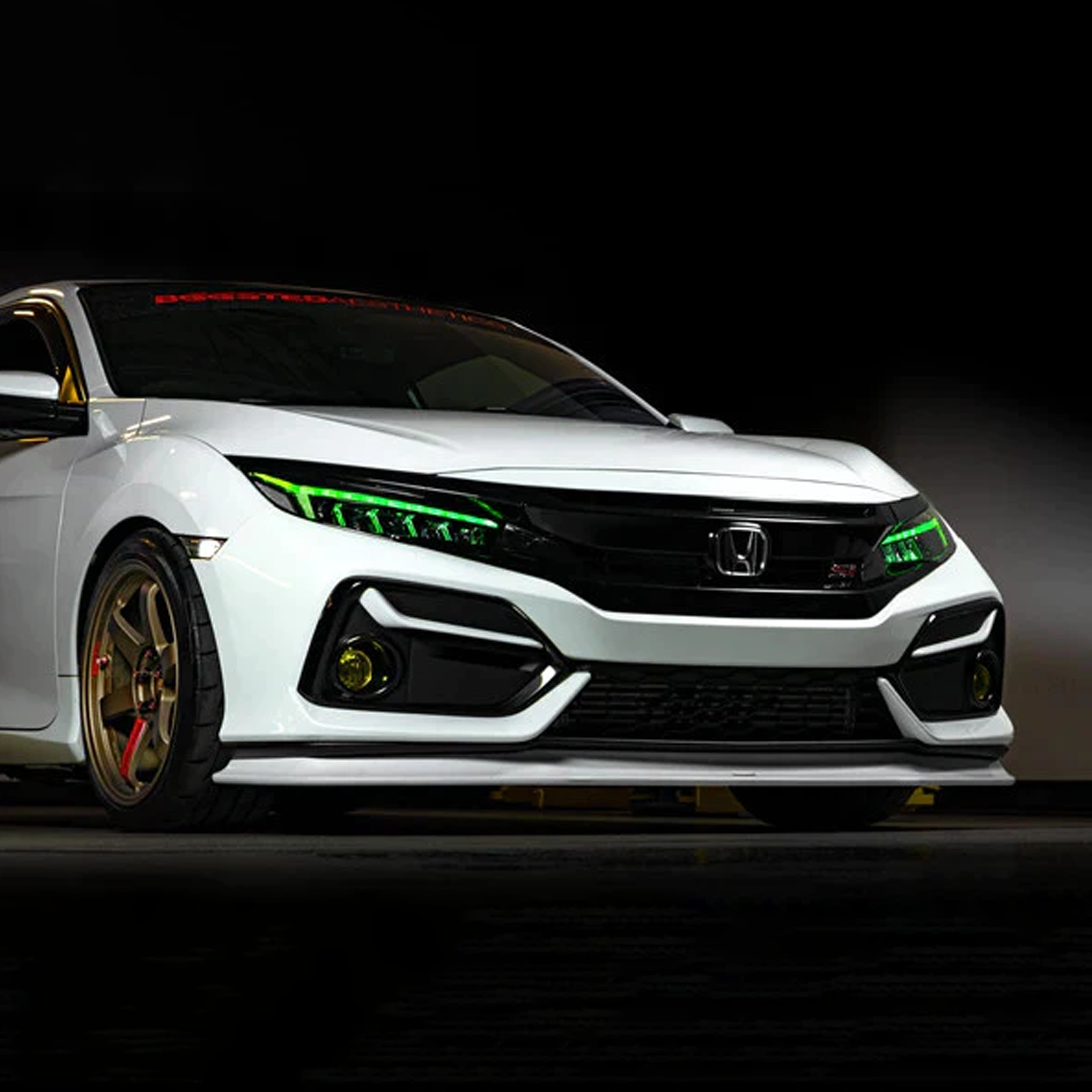 Honda Civic: Multicolor Flow Series Headlights (2016-2021) – Custom Multicolor LED Lighting by RGB Halo Kits