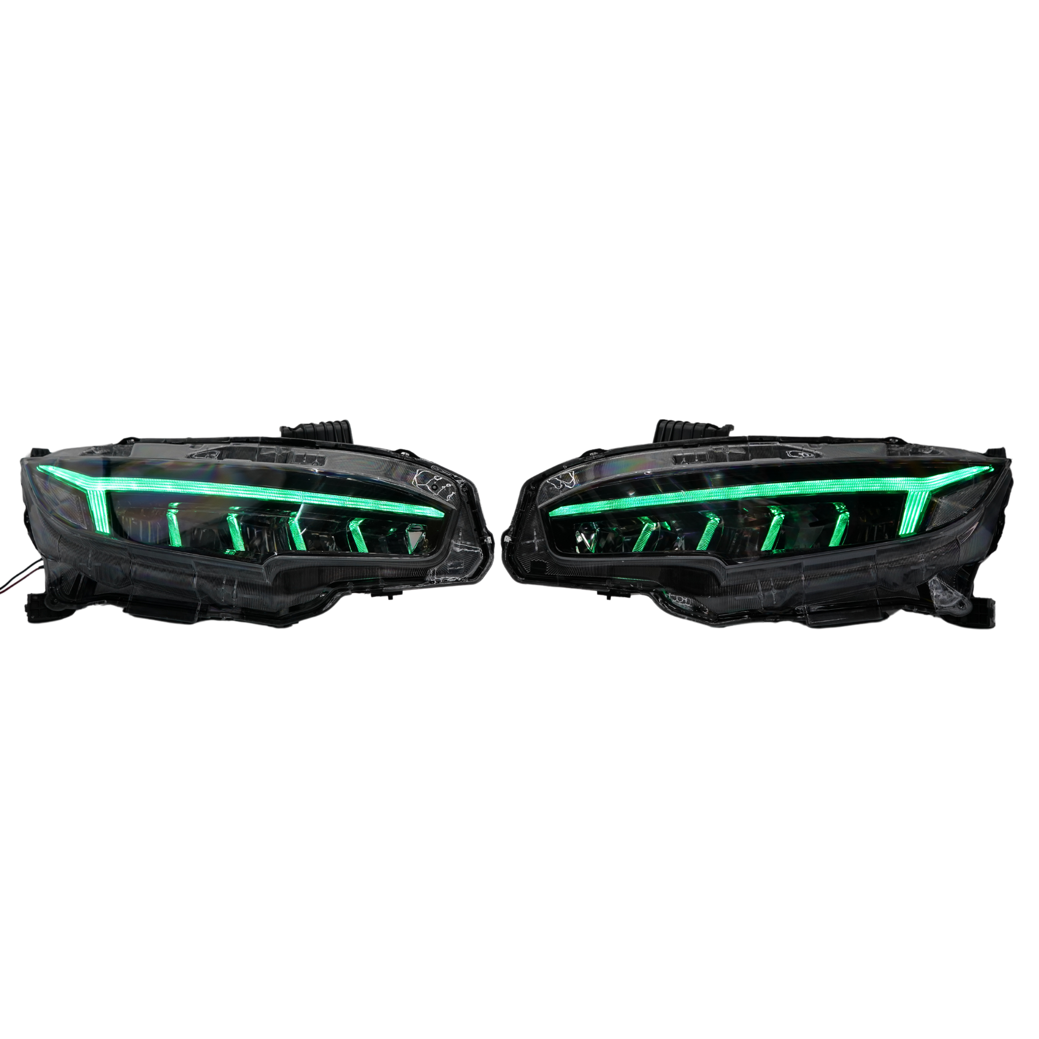 Honda Civic: Multicolor Flow Series Headlights (2016-2021) – Custom Multicolor LED Lighting by RGB Halo Kits