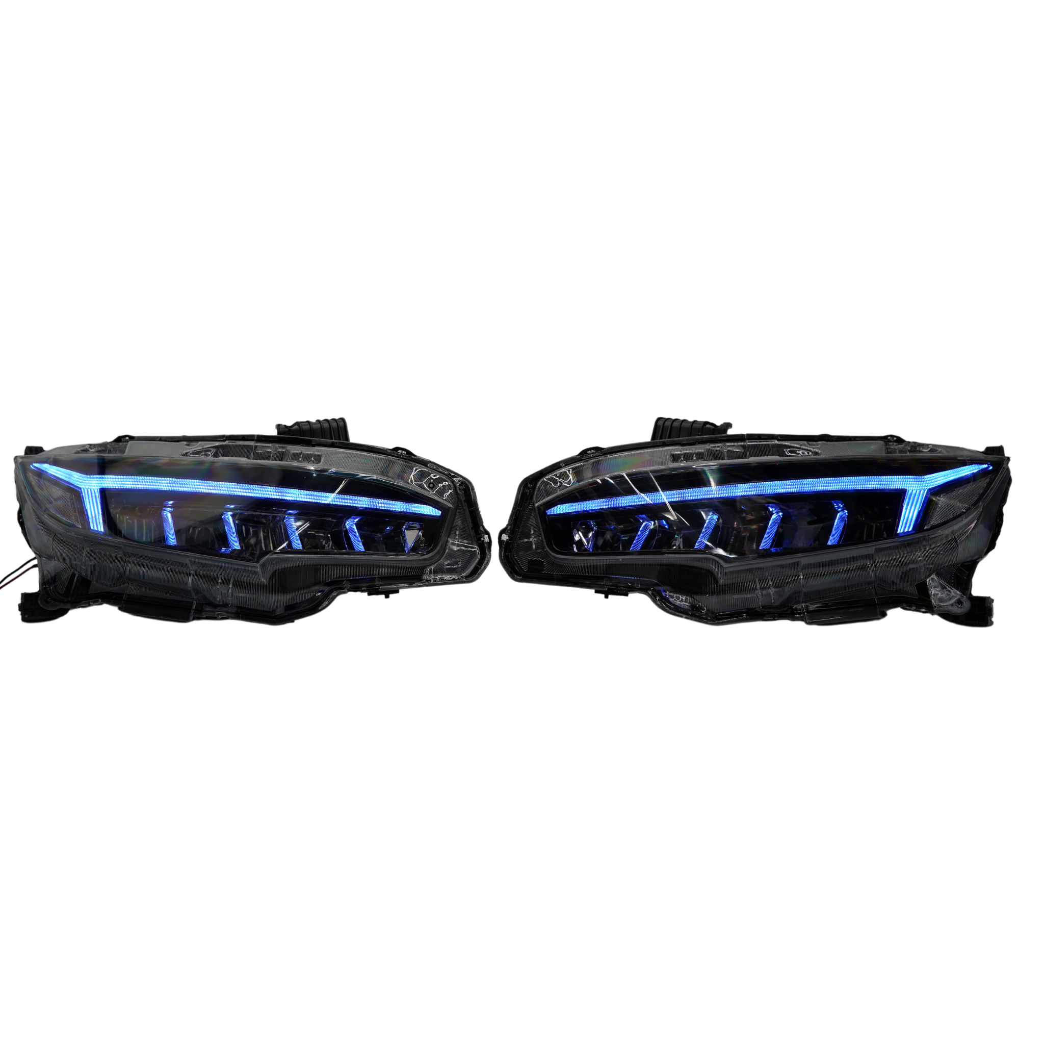 Honda Civic: Multicolor Flow Series Headlights (2016-2021) – Custom Multicolor LED Lighting by RGB Halo Kits
