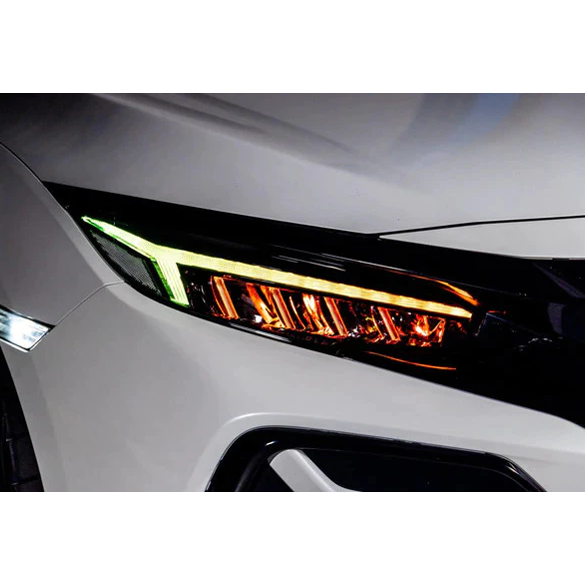 Honda Civic: Multicolor Flow Series Headlights (2016-2021) – Custom Multicolor LED Lighting by RGB Halo Kits